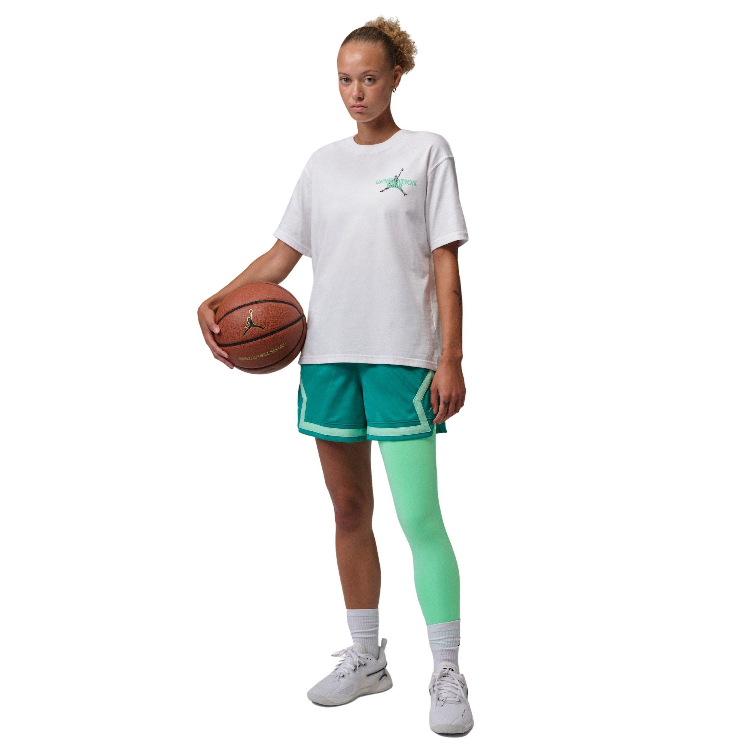 Jordan Women's Sport High-Rise Single-Leg Left Basketball Leggings - Green/Black - GREEN/BLACK Thumbnail View 5