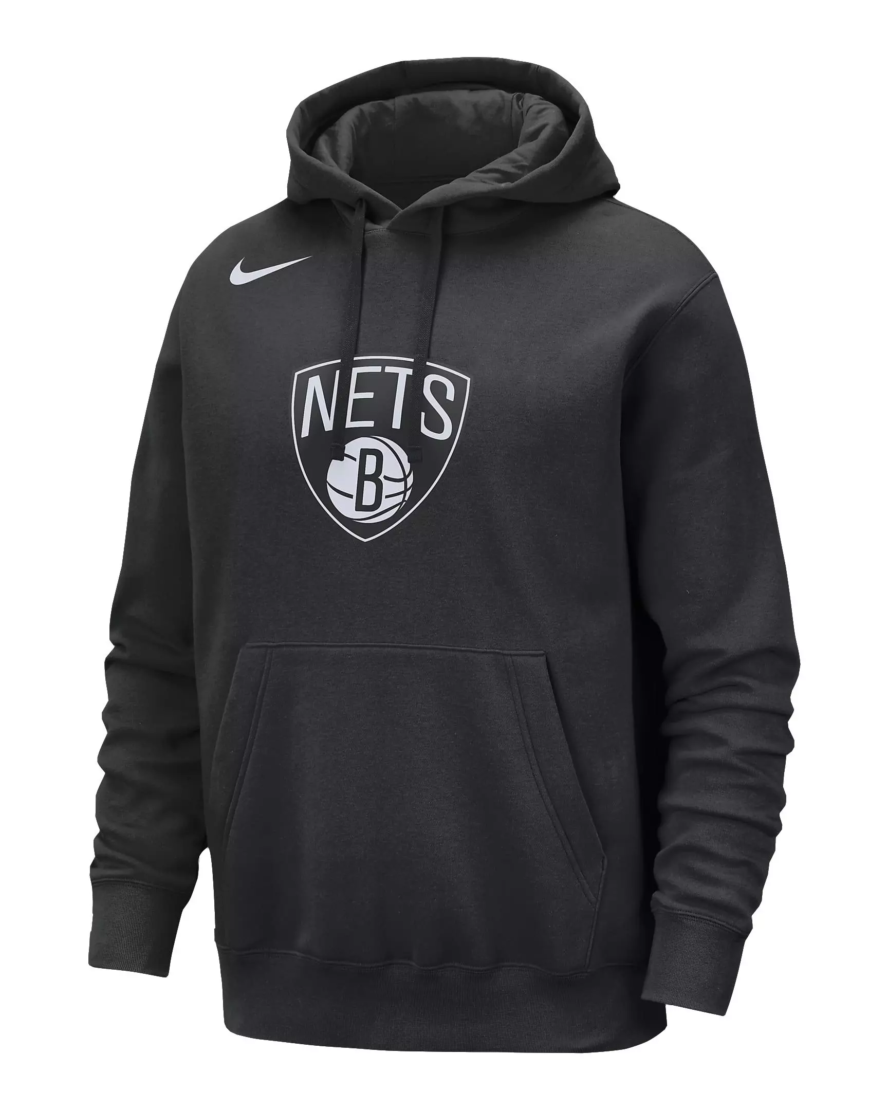 Nike Men's Brooklyn Nets Club NBA Pullover Hoodie - Black - BLACK