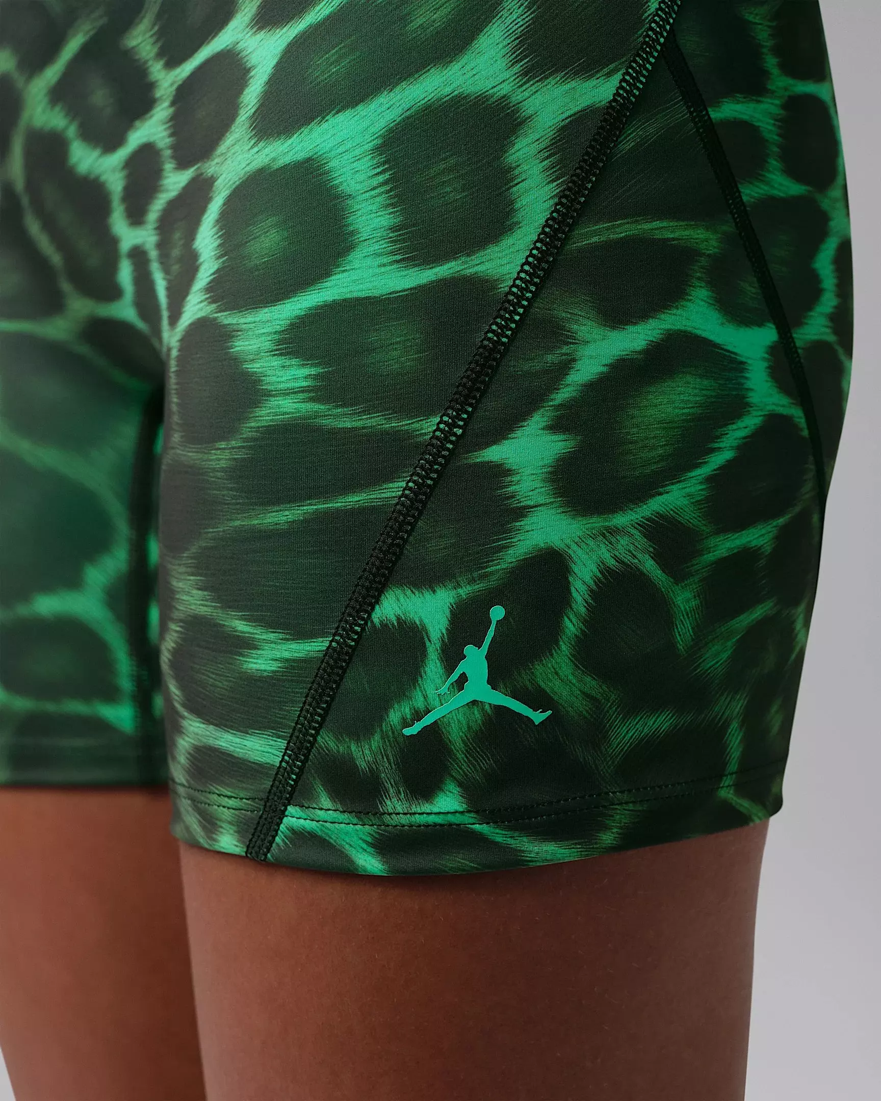 Jordan Women's Sports Dri-FIT High-Waisted 5" Printed Shorts - Green - GREEN