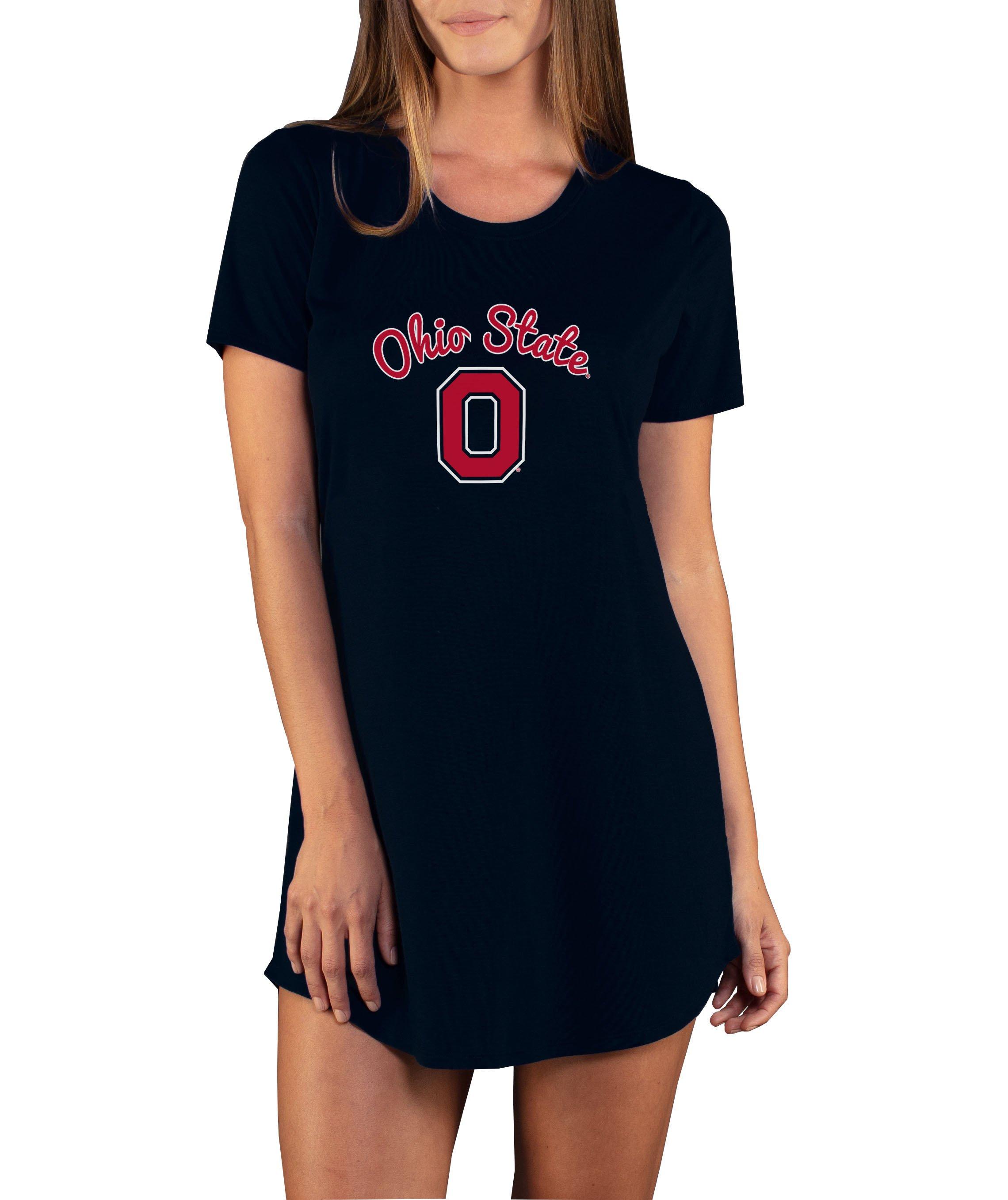 ohio state t shirt dress Women's Gameday Couture Scarlet Ohio State Buckeyes Perfect Score Mini T-Shirt Dress Size: Large