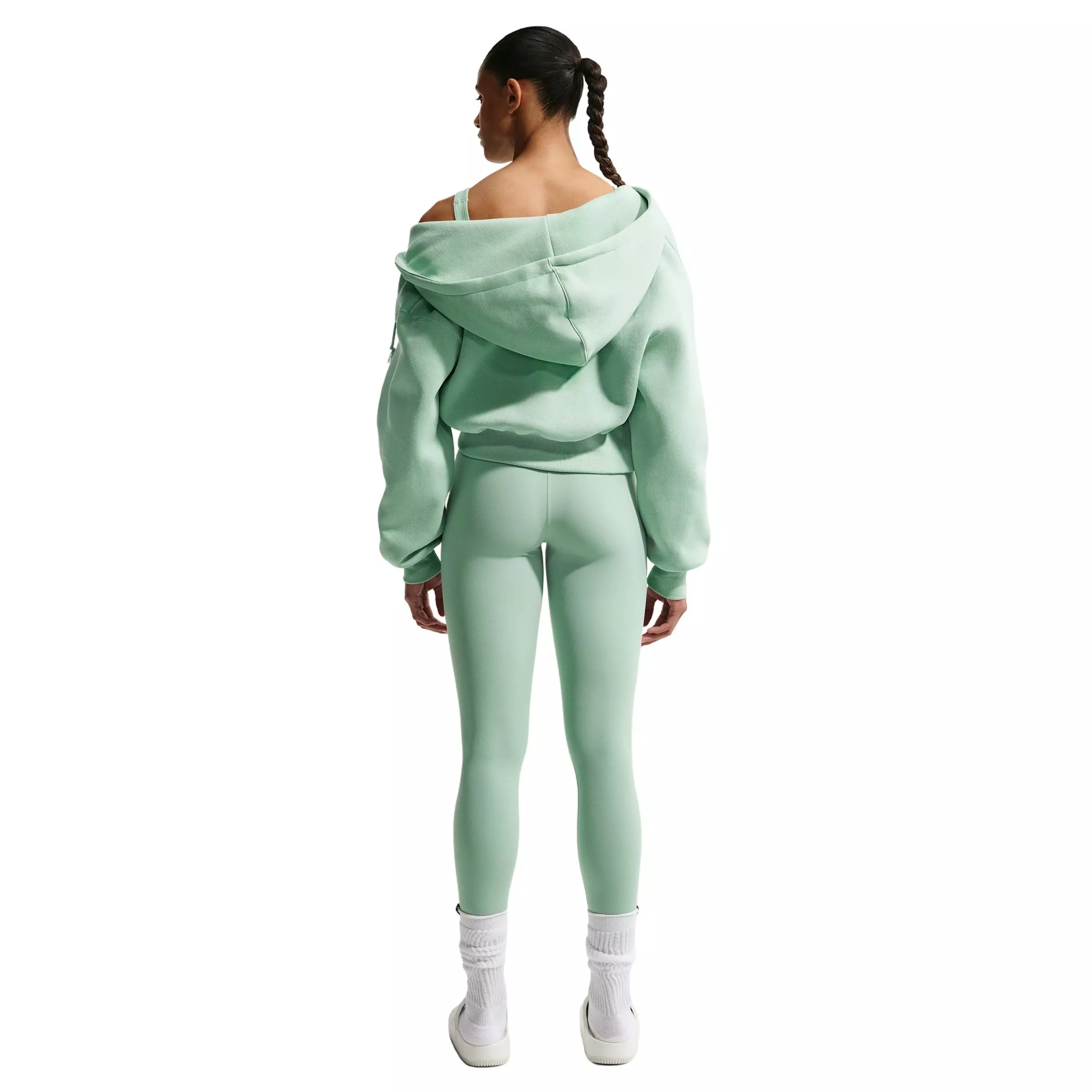 Nike Women's Zenvy High-Waisted Full-Length Leggings with No Front Seam - STEAM GREEN/WHITE