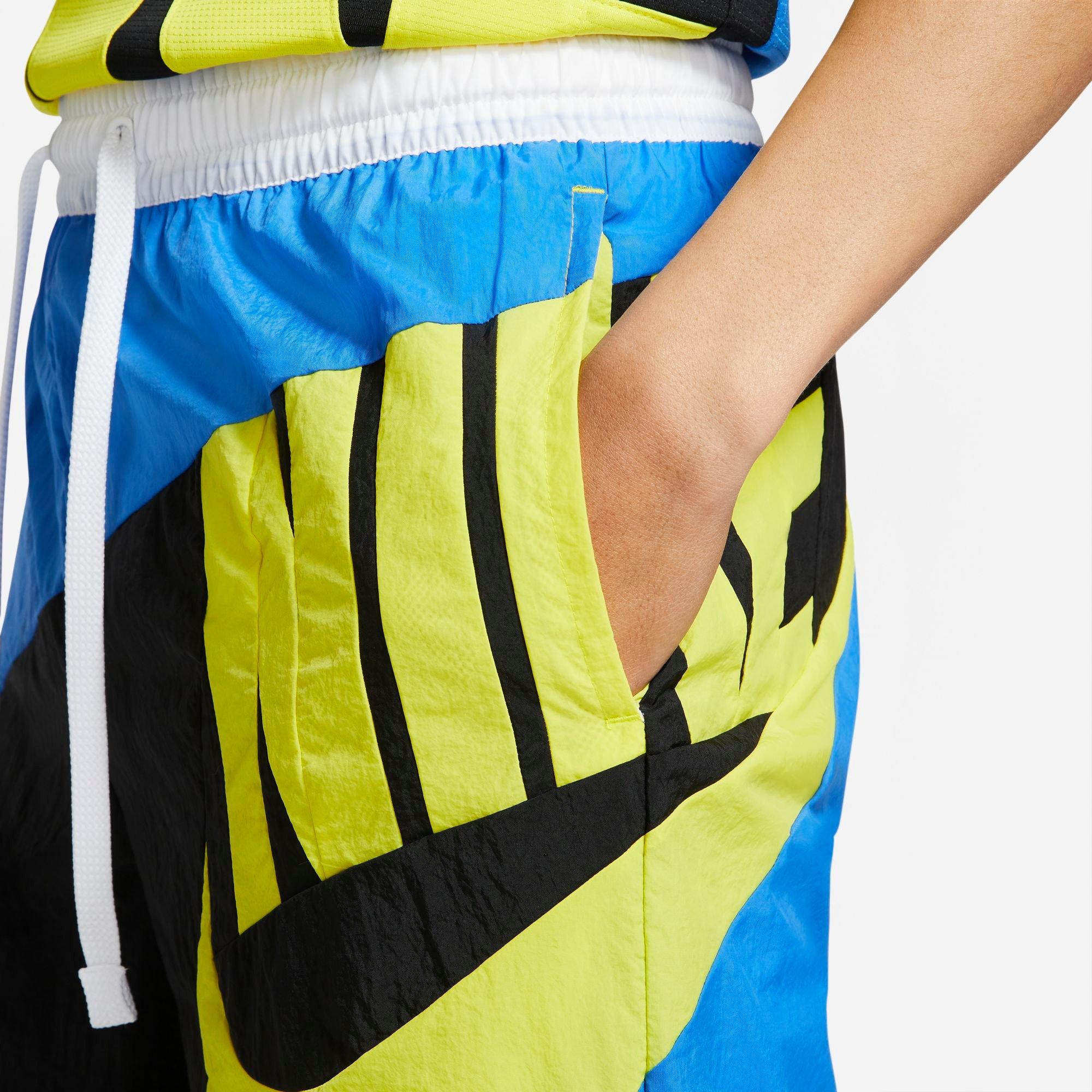 Nike Dri-fit Throwback Futura Men's Basketball Shorts In Fireberry/black/light  Blue Fury