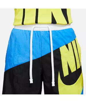 Nike+Mens+Throwback+Futura+Basketball+Shorts+Black+White+CV1829-010+S for  sale online