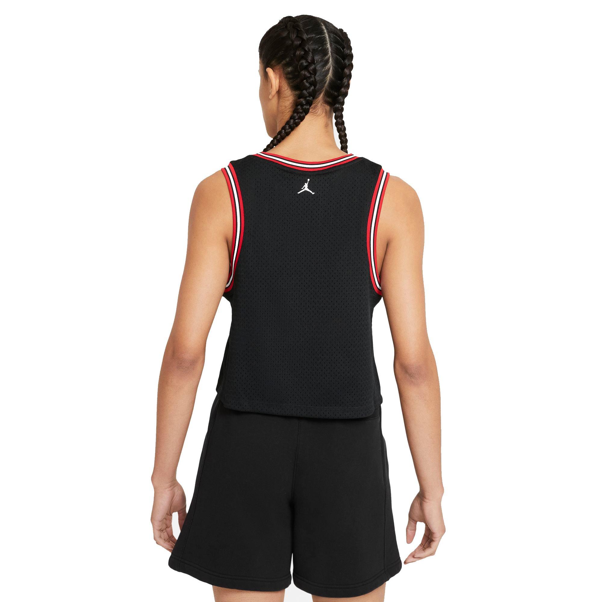 Jordan Women's Heritage Jersey Dress-White/Red - Hibbett