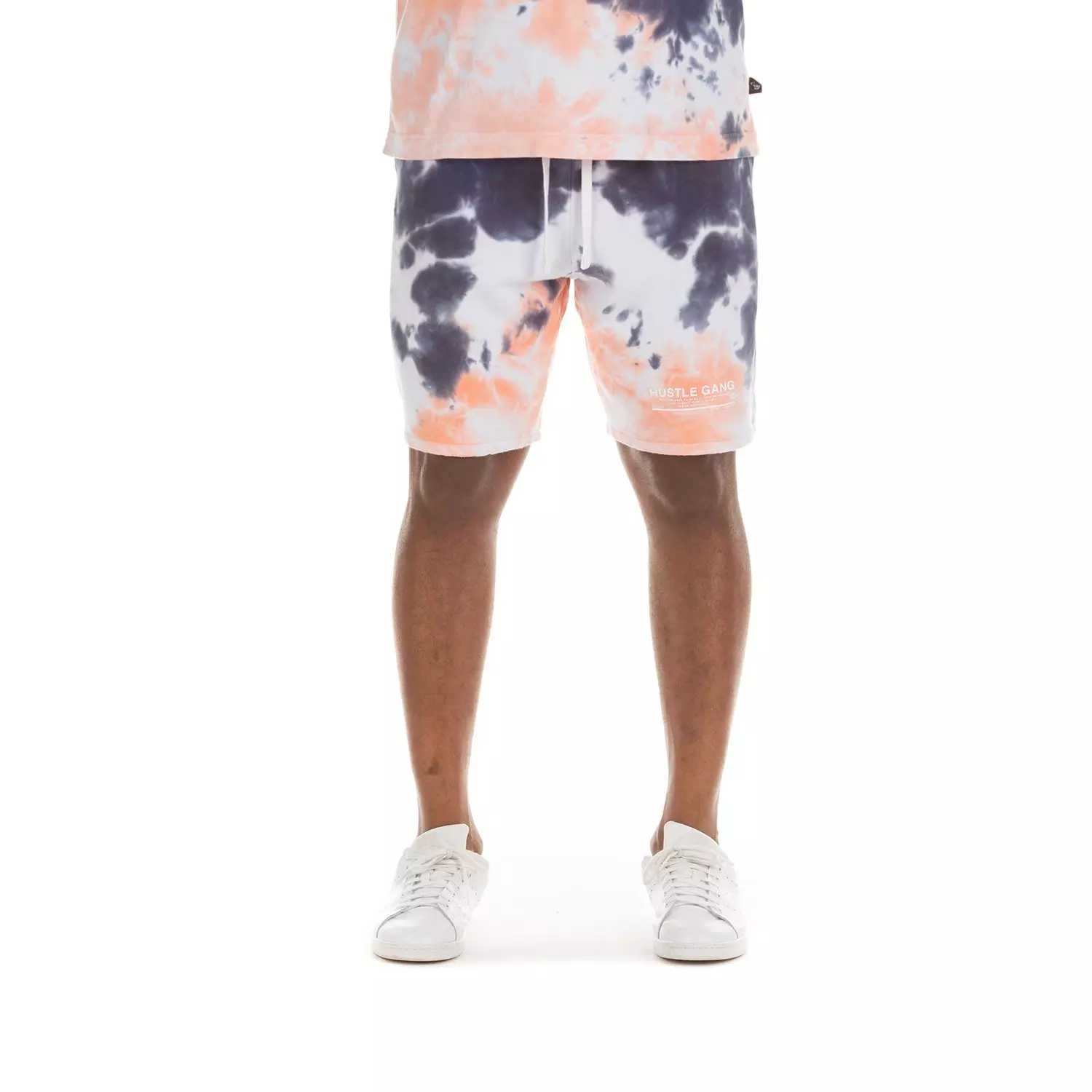 Hustle Gang Men's Okeefe Tie Dye Shorts - BLUE