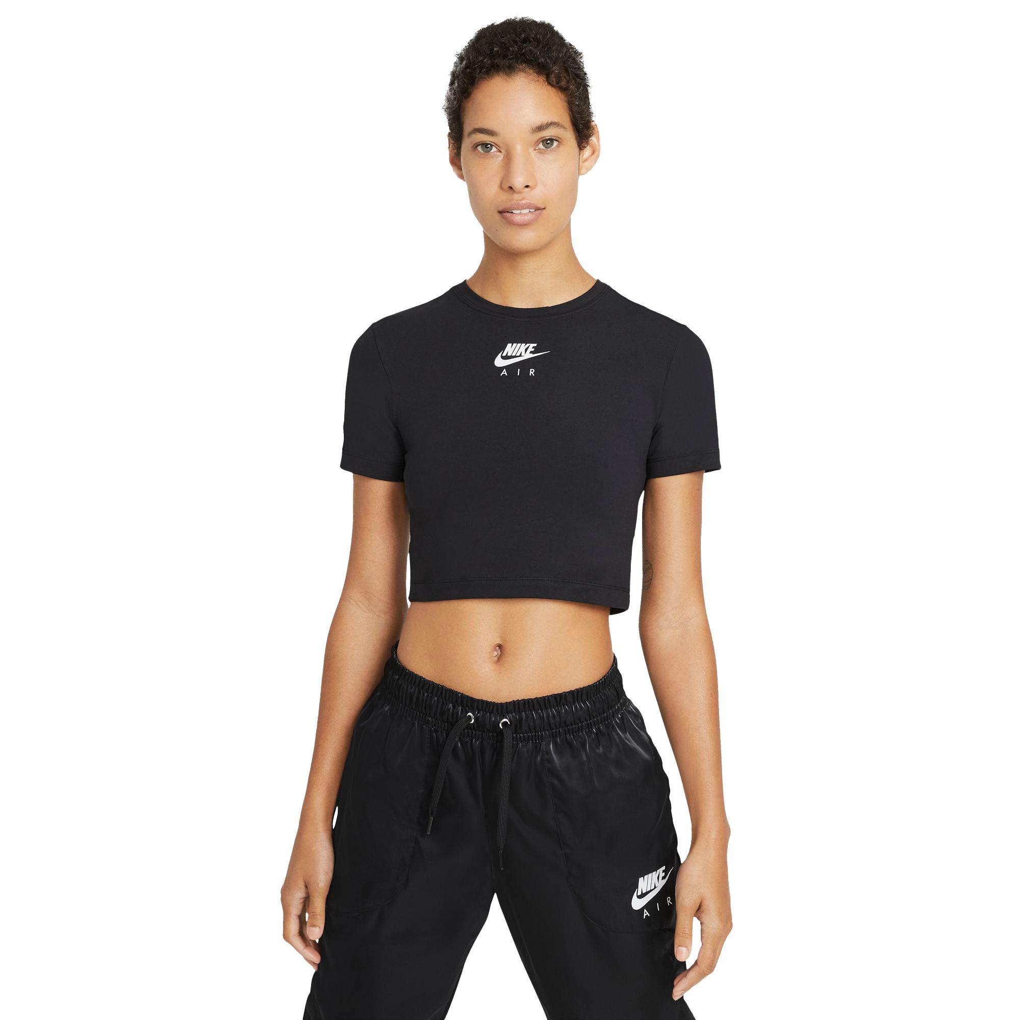 NBA Nike Team 31 Nike Black Cropped T-Shirt - Womens