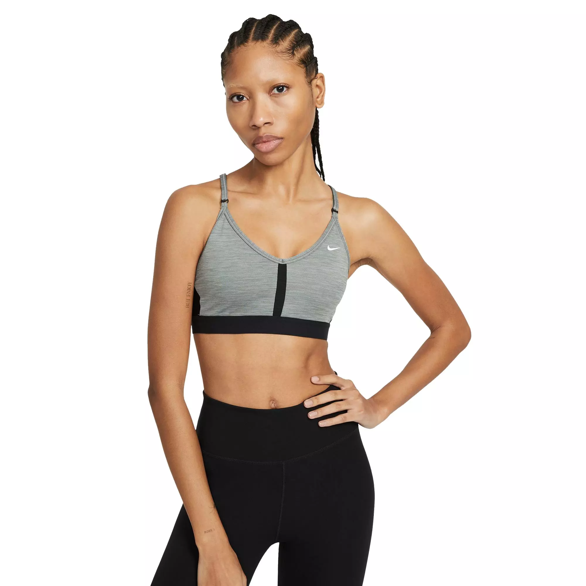 Nike Women's Pro Indy Sports Bra (Black/White, Large) : :  Clothing, Shoes & Accessories