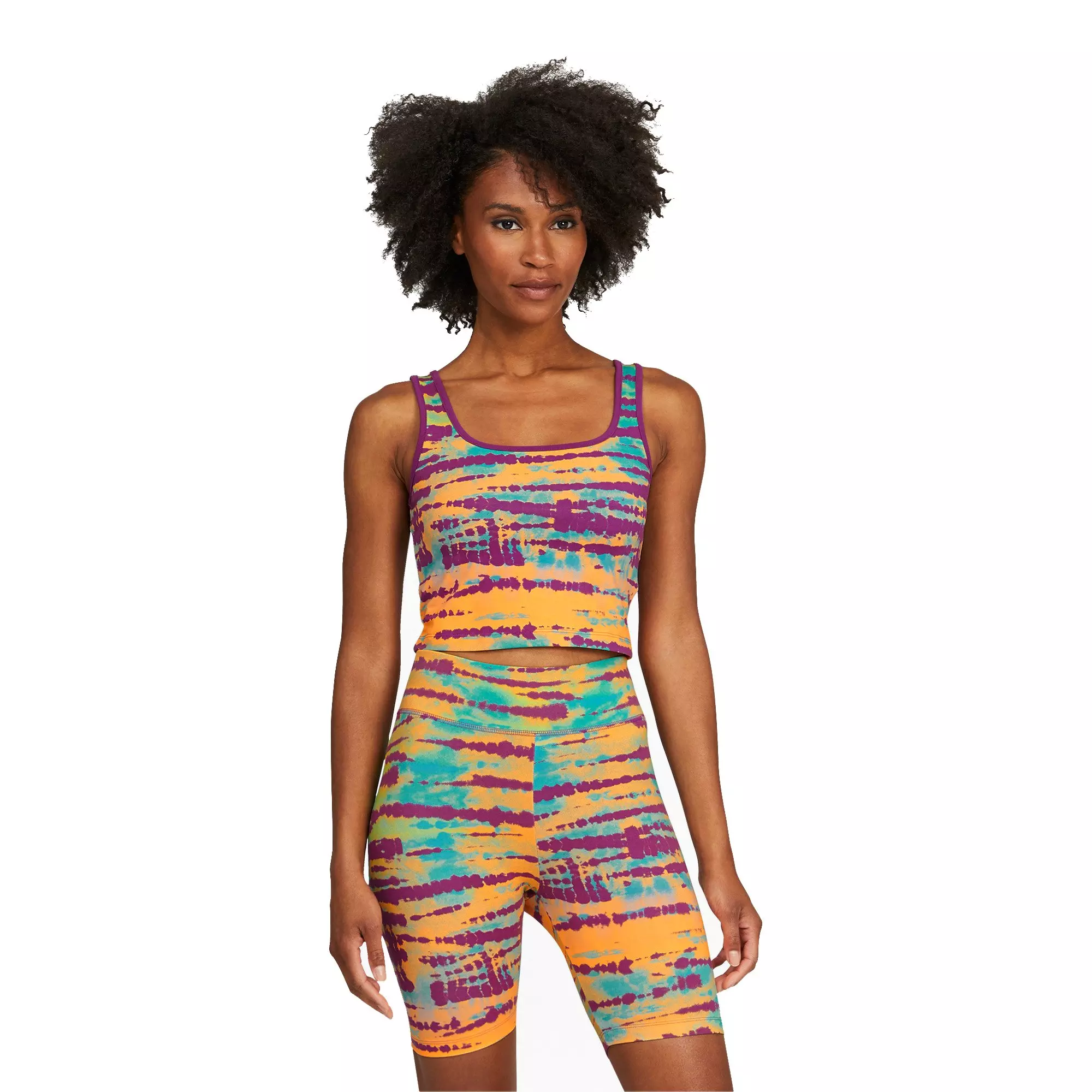 Puma Women's Tie-Dye "Purple/Orange" Tank Top - PURPLE/ORANGE