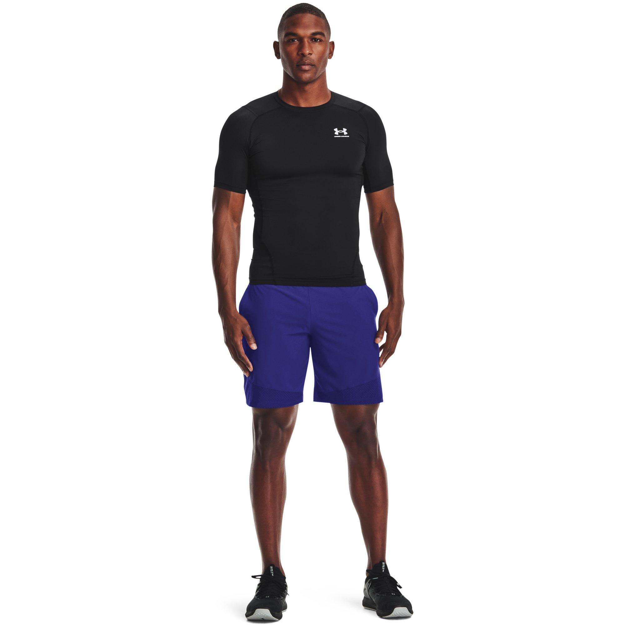 Under Armour Men's HeatGear Armour "Black" Compression Shirt - BLACK Thumbnail View 1