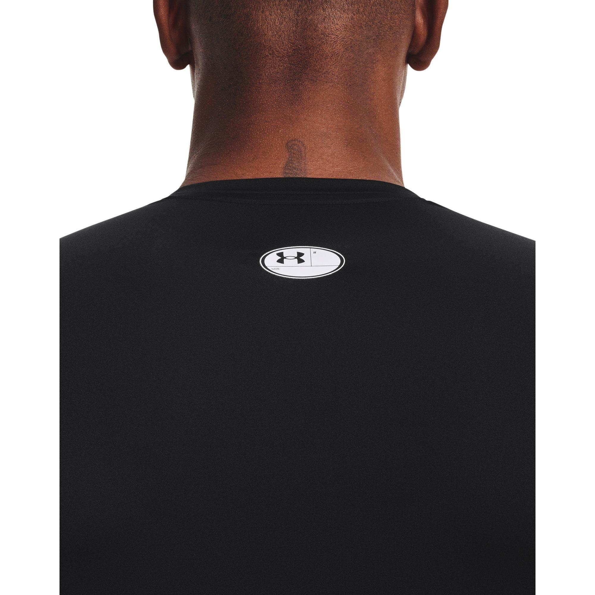 Under Armour Men's HeatGear Armour "Black" Compression Shirt - BLACK Thumbnail View 2
