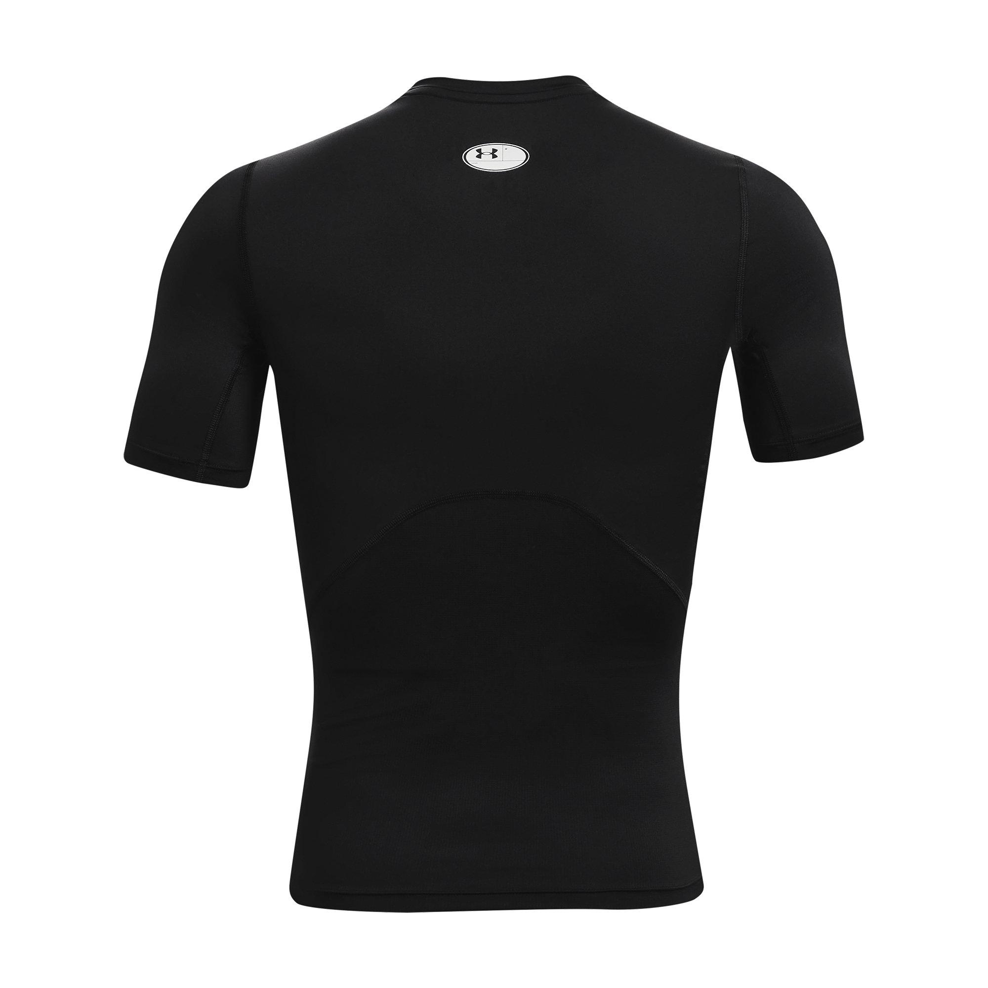 Under Armour Men's HeatGear Armour "Black" Compression Shirt - BLACK Thumbnail View 3