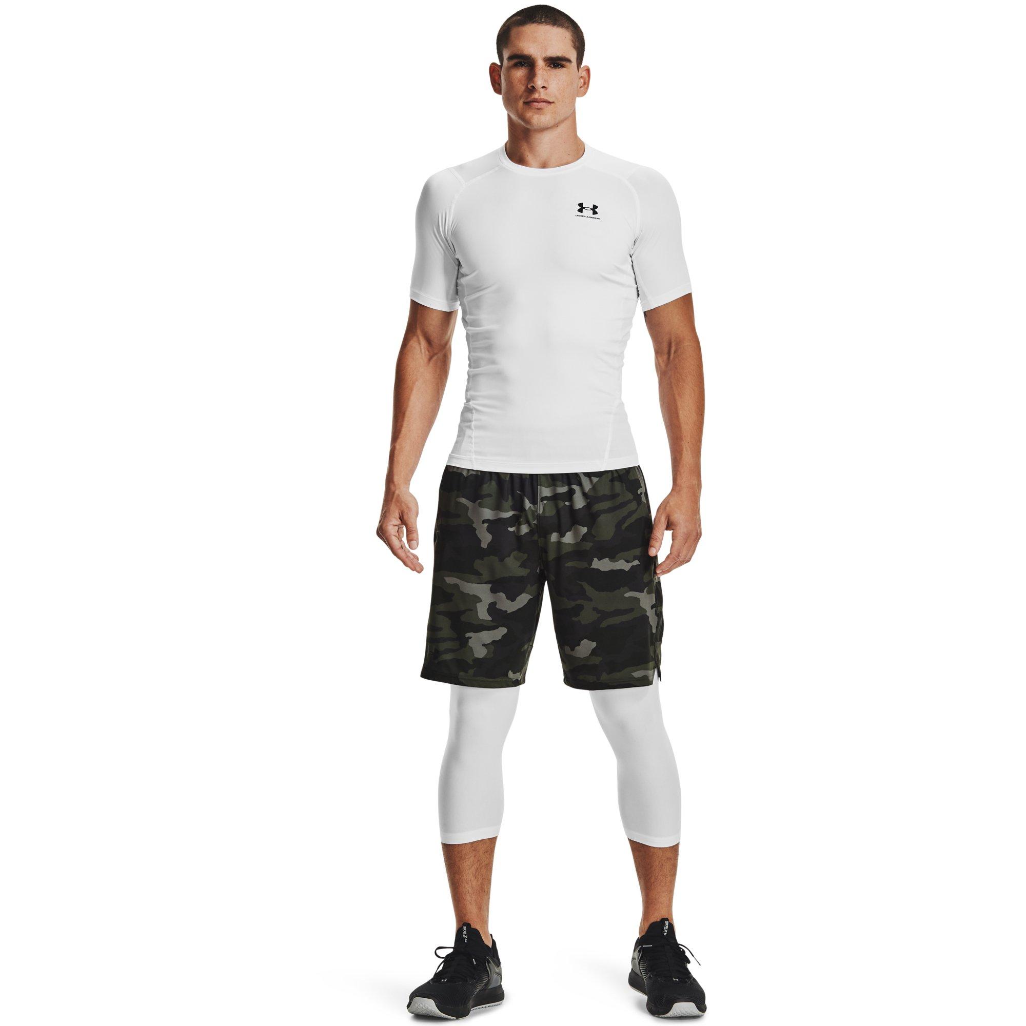 Under Armour Men's HeatGear Compression Shirt - WHITE Thumbnail View 4