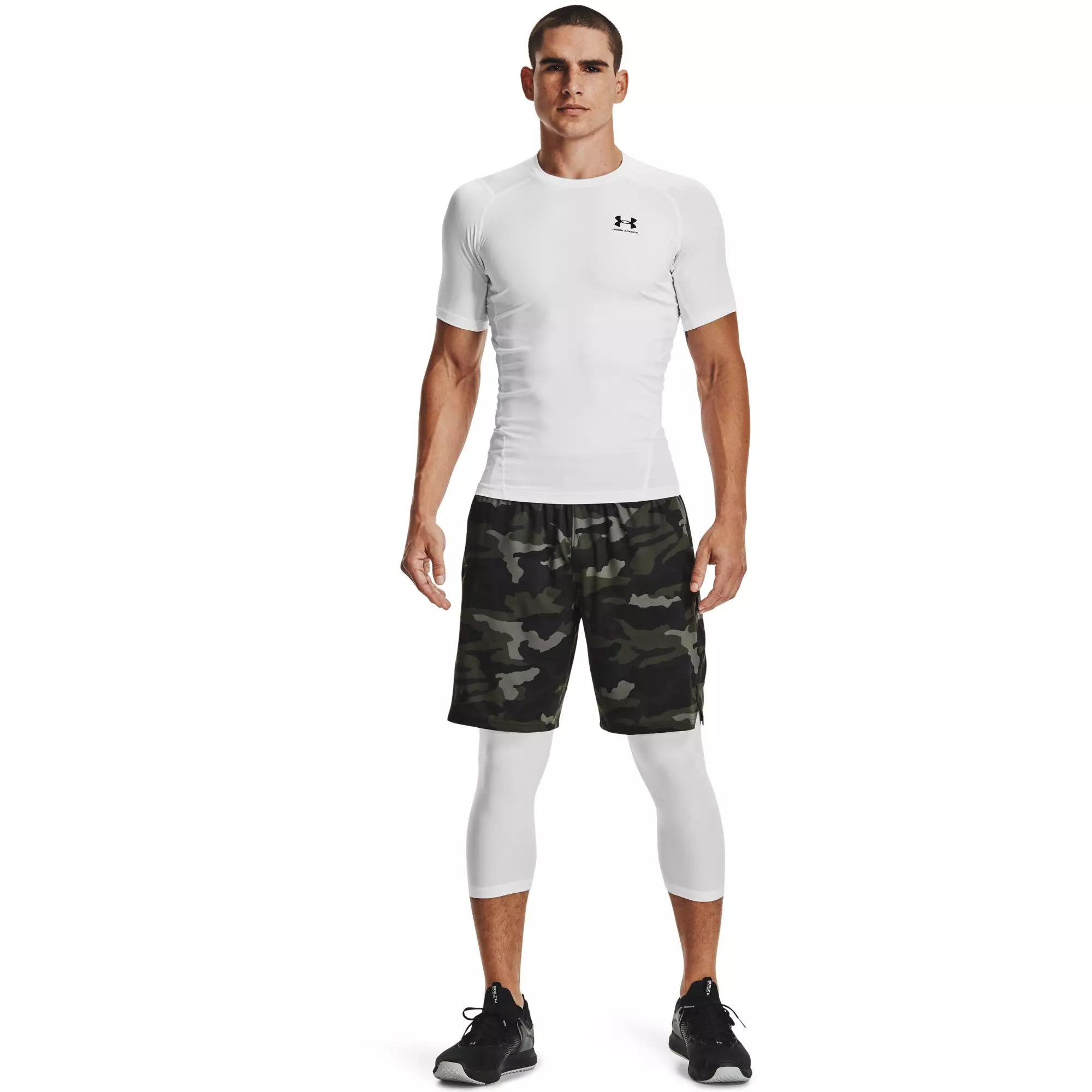 Under Armour Men's HeatGear Compression Shirt - WHITE