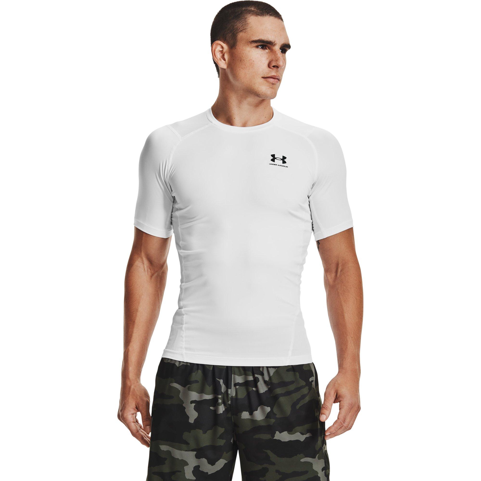 Men's UA HeatGear Armour Compression Shirt Long Sleeve - Forest  Green/White, XXXL 