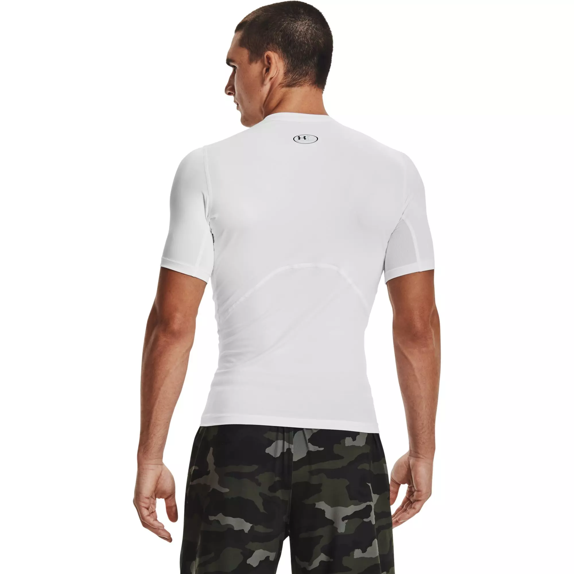 Under Armour Men's HeatGear Compression Shirt - WHITE