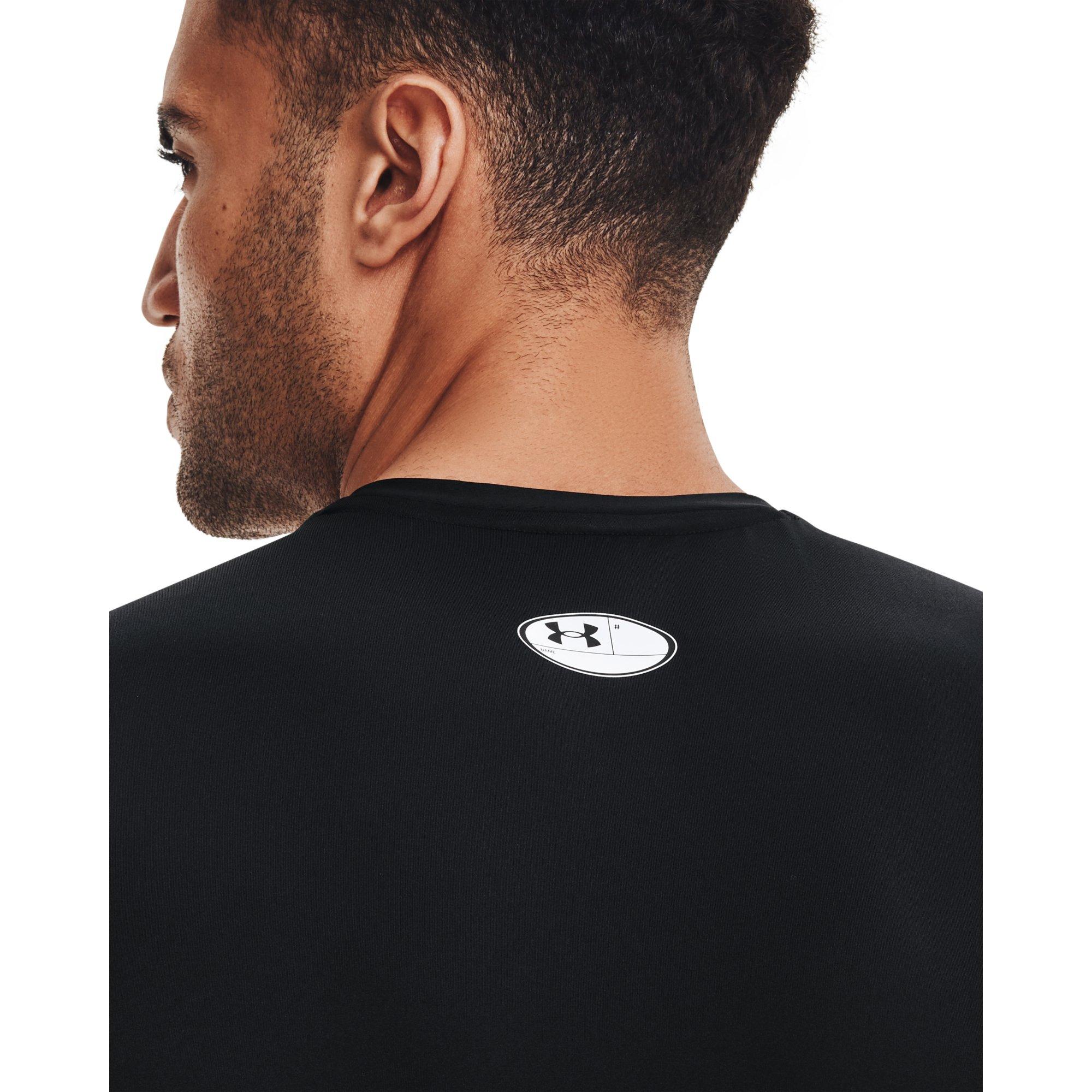Under Armour Men's HeatGear Sleeveless Compression Shirt - BLACK Thumbnail View 3
