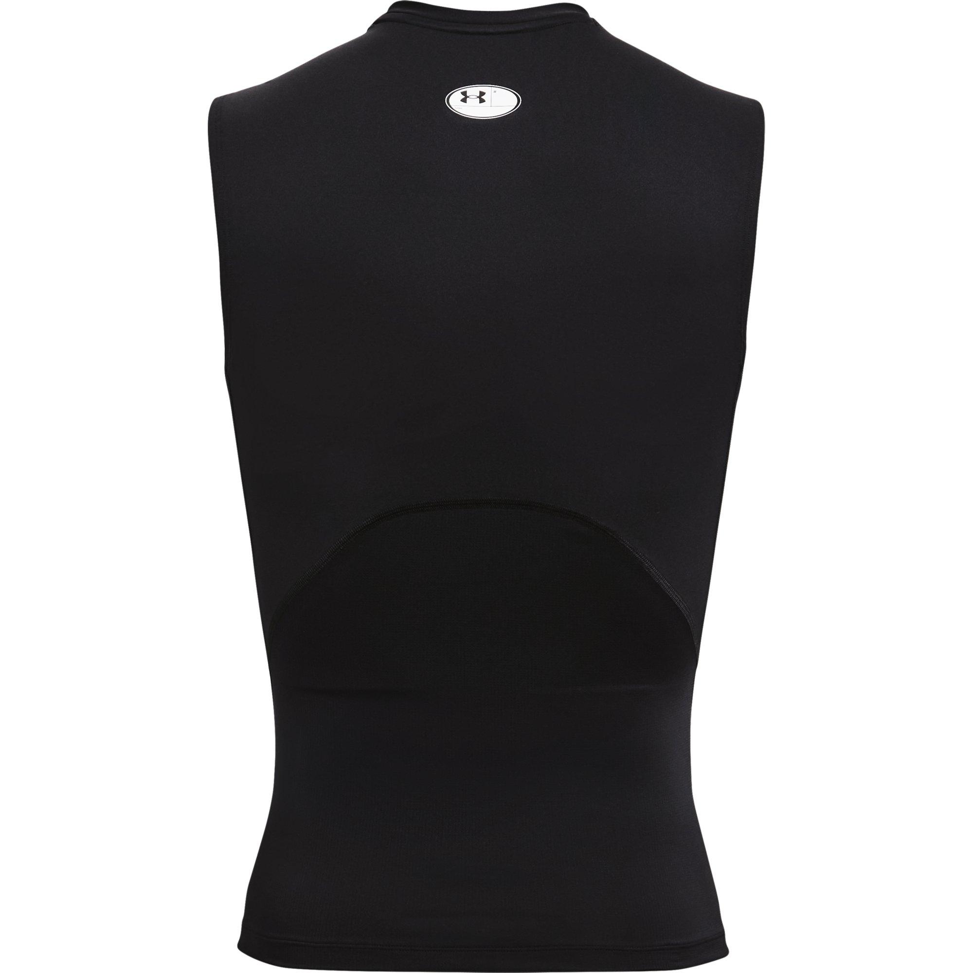Under Armour Men's HeatGear Sleeveless Compression Shirt - BLACK Thumbnail View 5