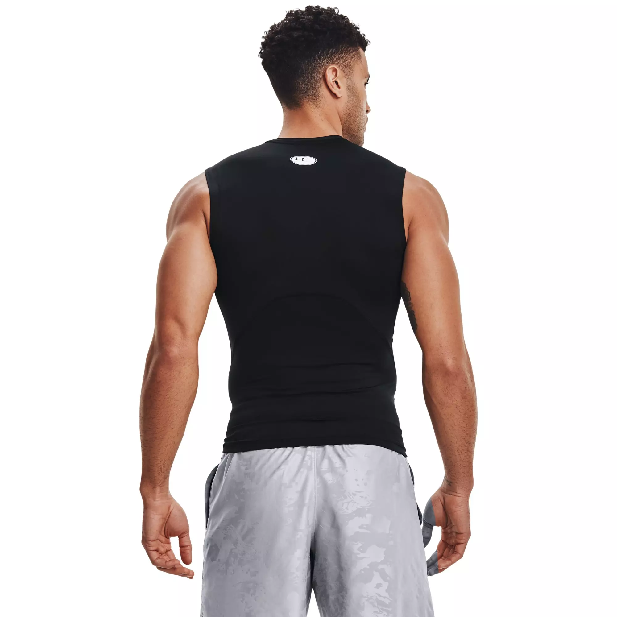 Under Armour Men's HeatGear Sleeveless Compression Shirt - BLACK
