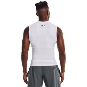 Under Armour Men's HeatGear Sleeveless Compression "White" Shirt
