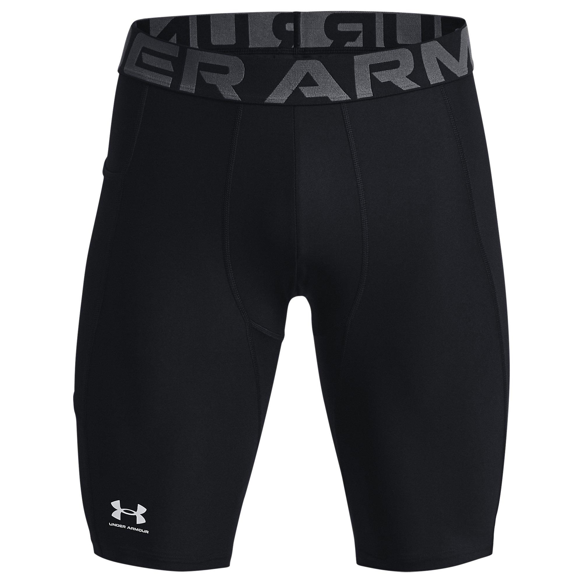 Under Armour Men's HeatGear 9" Pocket Long Shorts - BLACK Thumbnail View 3