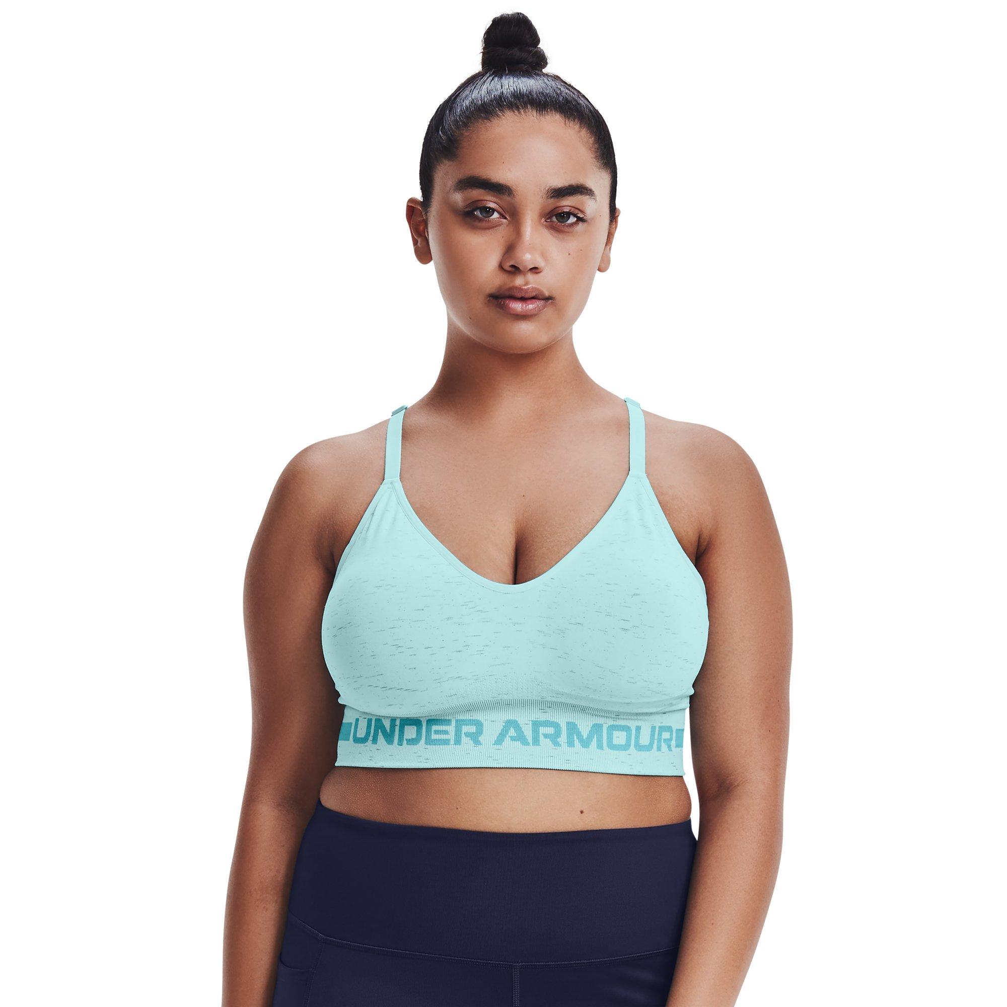 UNDER ARMOUR Sports bra SEAMLESS LOW LONG HEATHER in purple