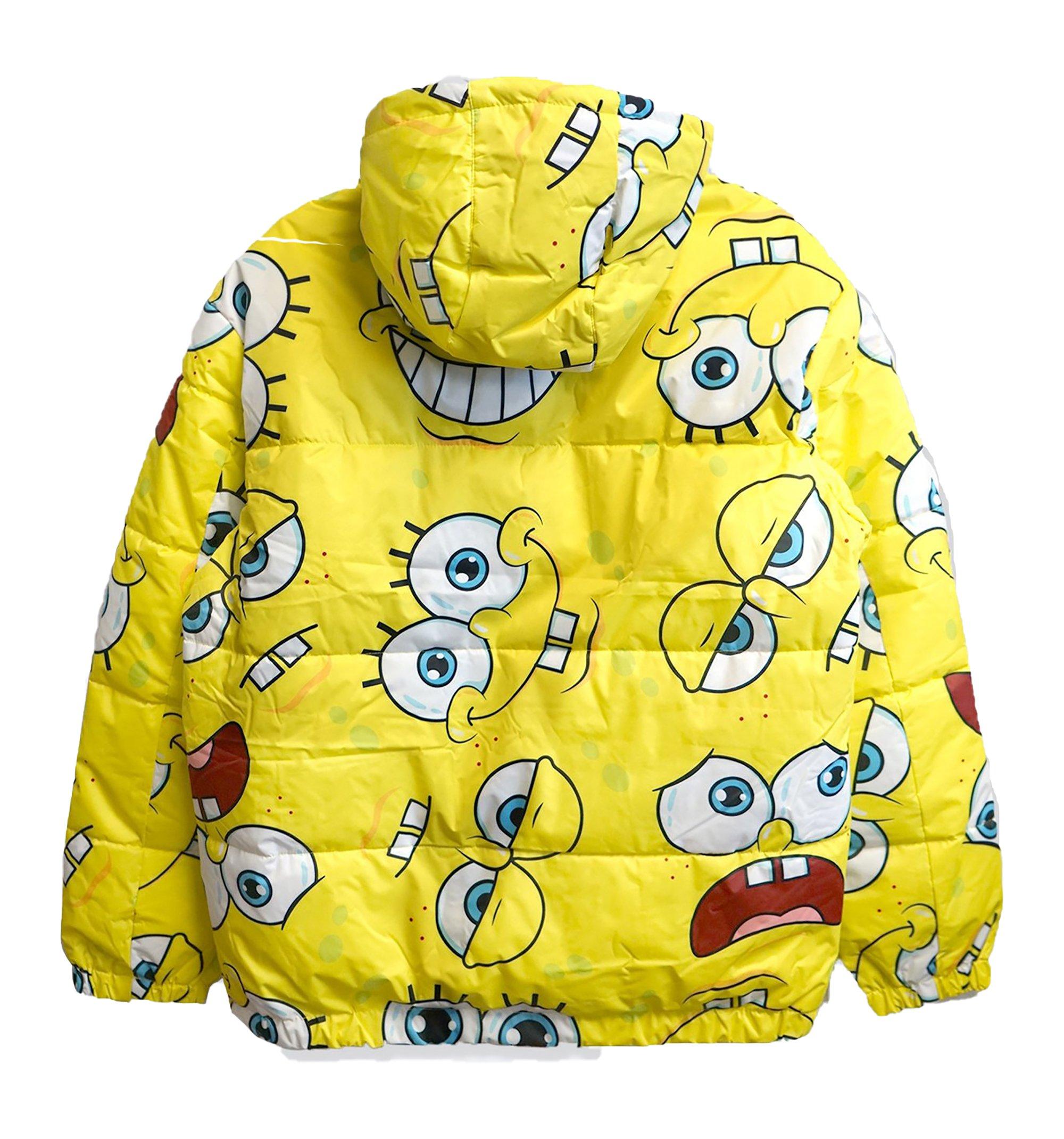 NWT Spongebob Squarepants Hooded Puffer Jacket Boy's size 8 