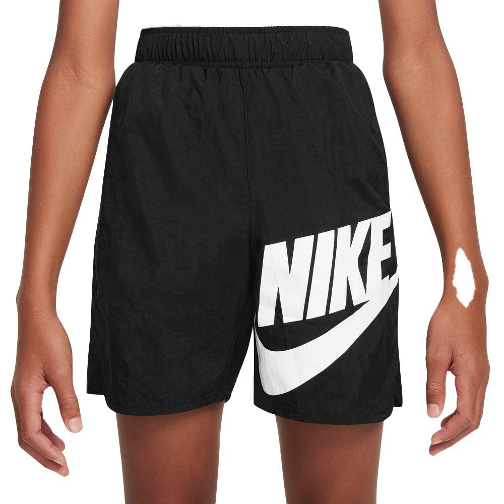 Nike Big Kids' (Boys') "Black" Sportswear Woven Shorts - BLACK Thumbnail View 1