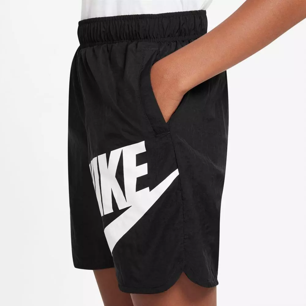 Nike Big Kids' (Boys') "Black" Sportswear Woven Shorts - BLACK