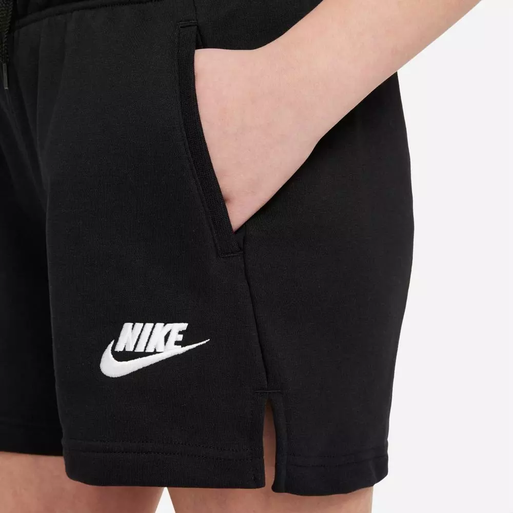 Nike Girls' "Black" Sportswear Club French Terry Shorts - BLACK