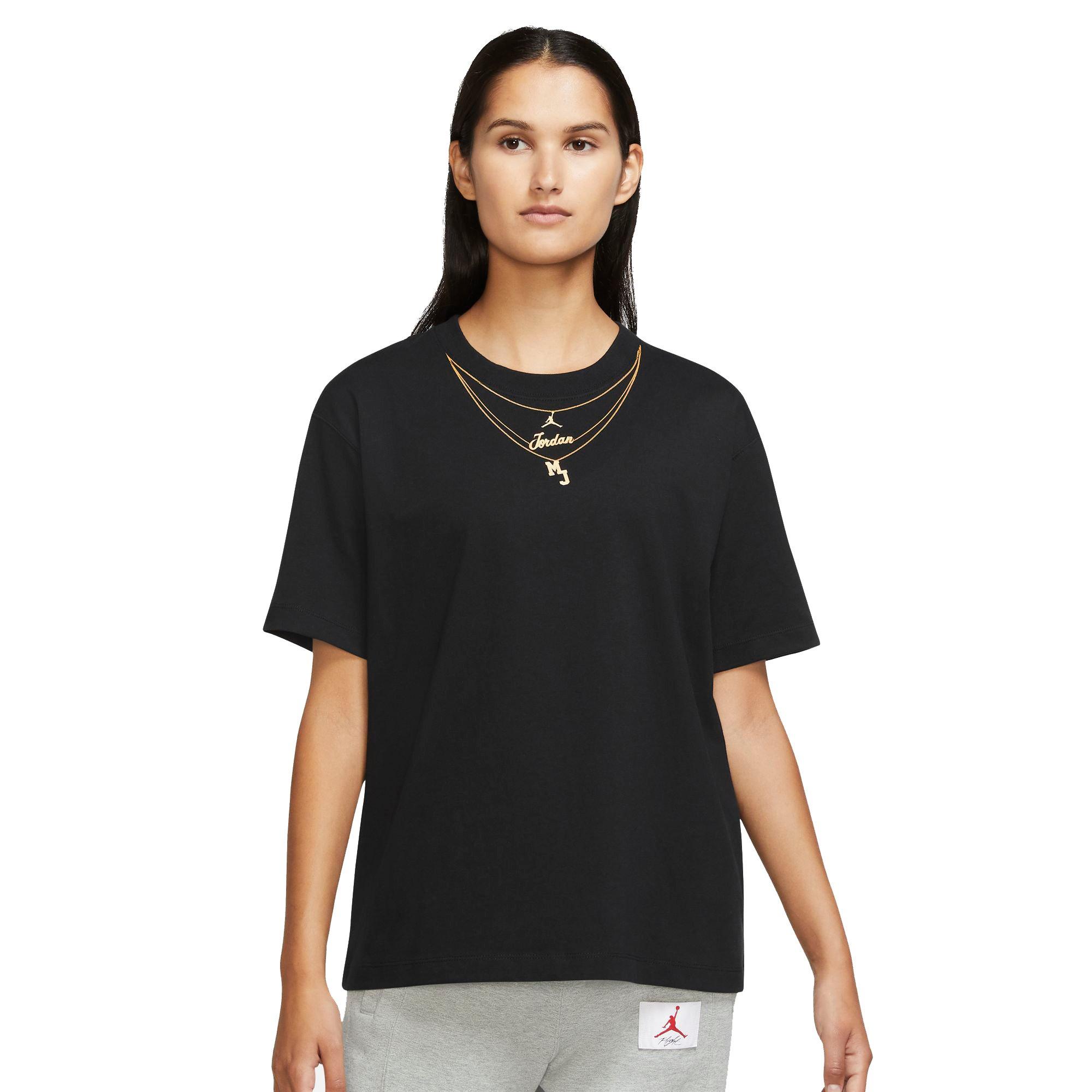 black and gold jordan shirt womens