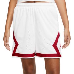 Jordan Women's Plus Size 3X White Red Athletic Shorts Essential Diamond  Short