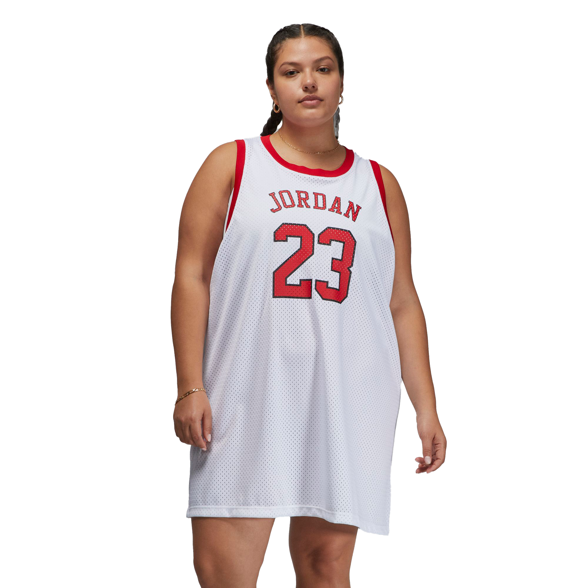 Jordan Women's Heritage Jersey Dress-White/Red