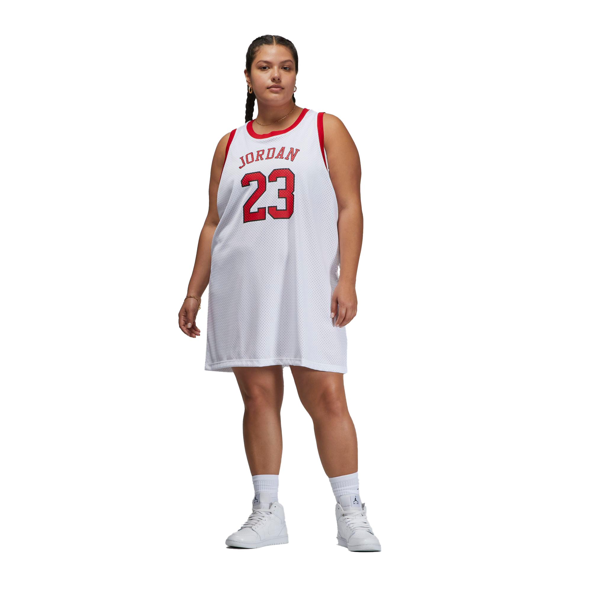 Jordan Women's Heritage Jersey Dress-White/Red