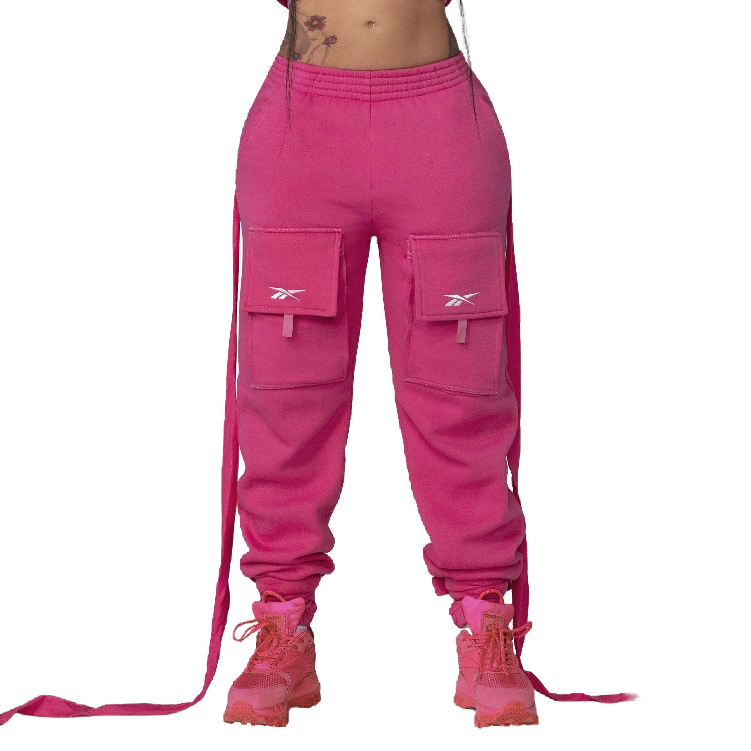 Reebok Women's x Cardi B Knit Joggers-Pink - Hibbett | City Gear