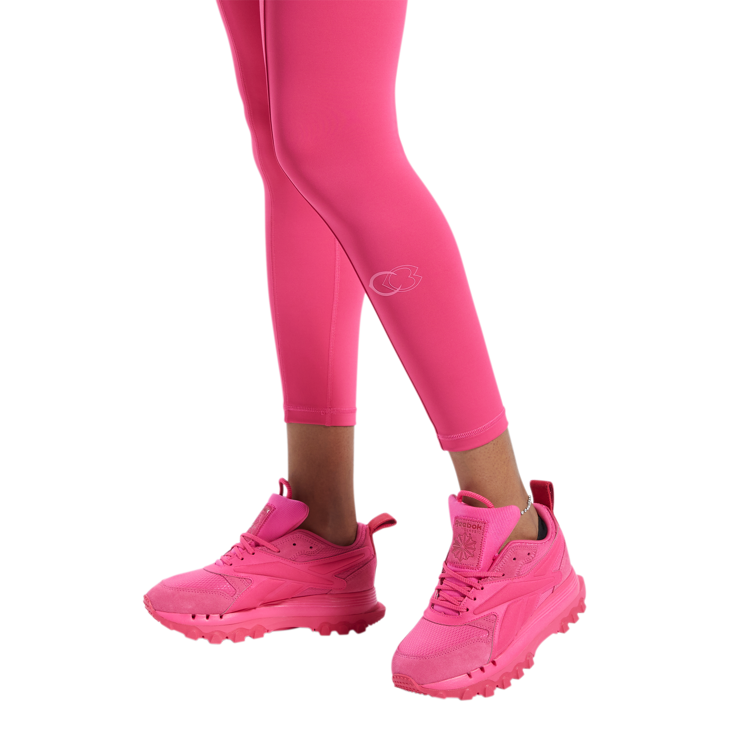 Reebok Women's x Cardi B High-Rise Leggings-Pink - Hibbett