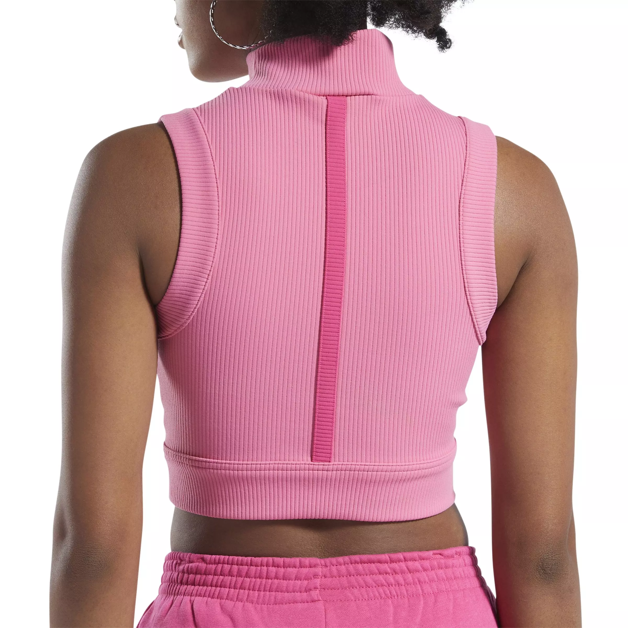 Reebok Women's x Cardi B Crop Top-Pink - PINK