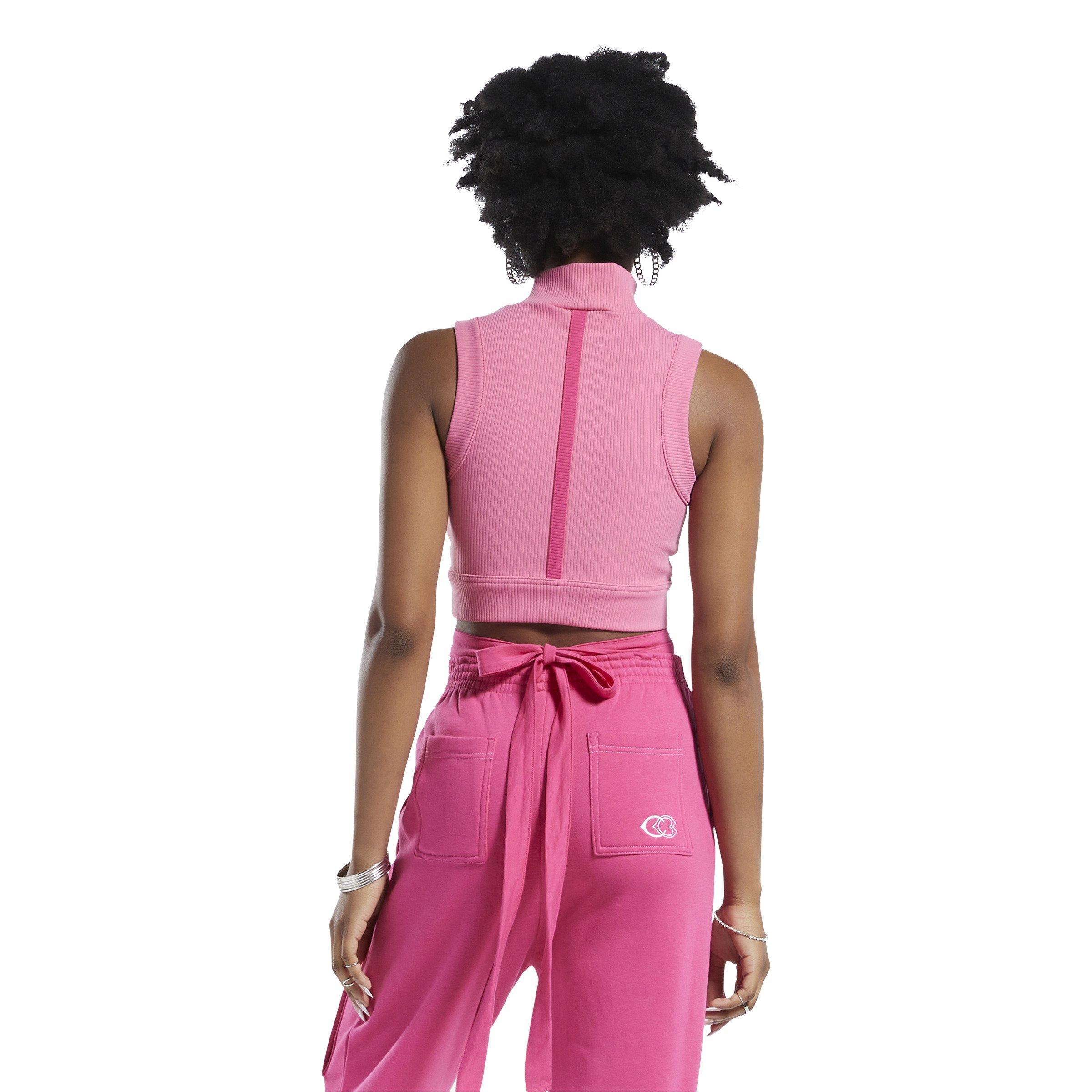 Reebok Women's x Cardi B Crop Top-Pink - PINK Thumbnail View 6