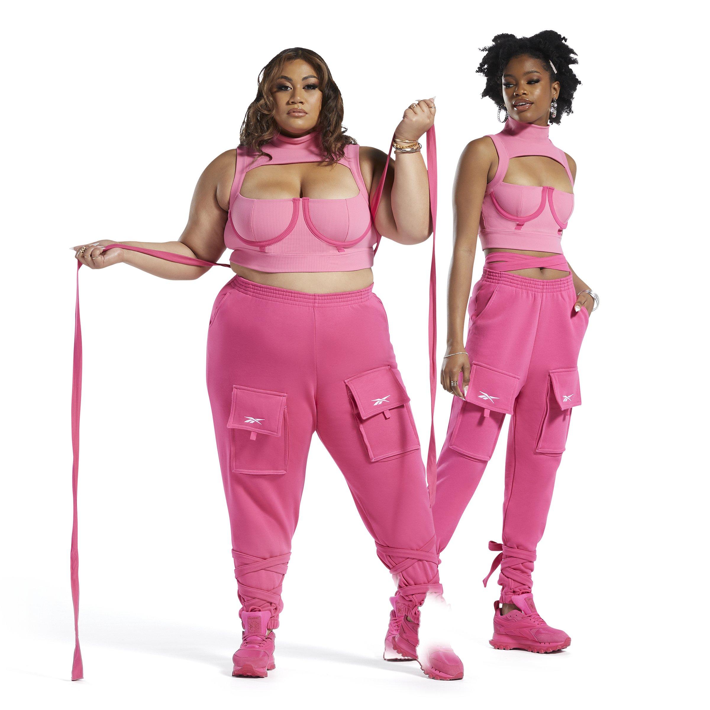 Reebok Women's x Cardi B Crop Top-Pink - PINK Thumbnail View 7
