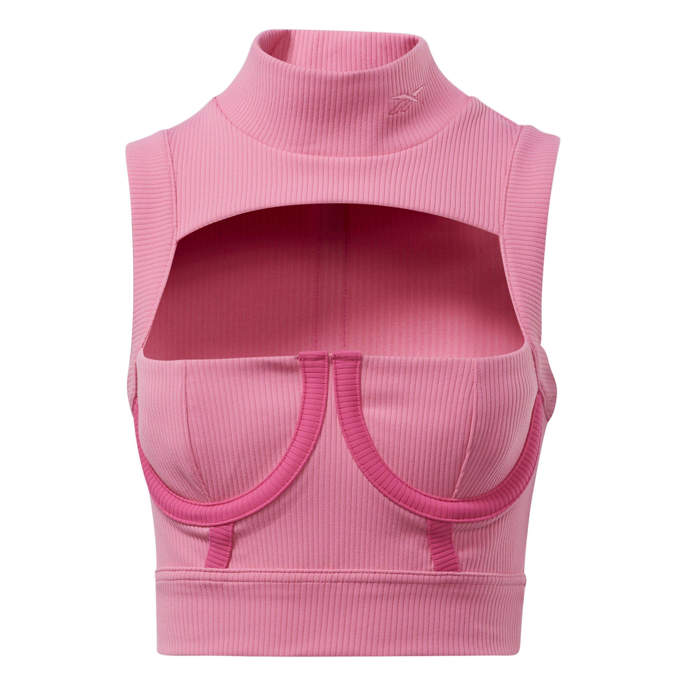 Reebok Women's x Cardi B Crop Top-Pink - Hibbett