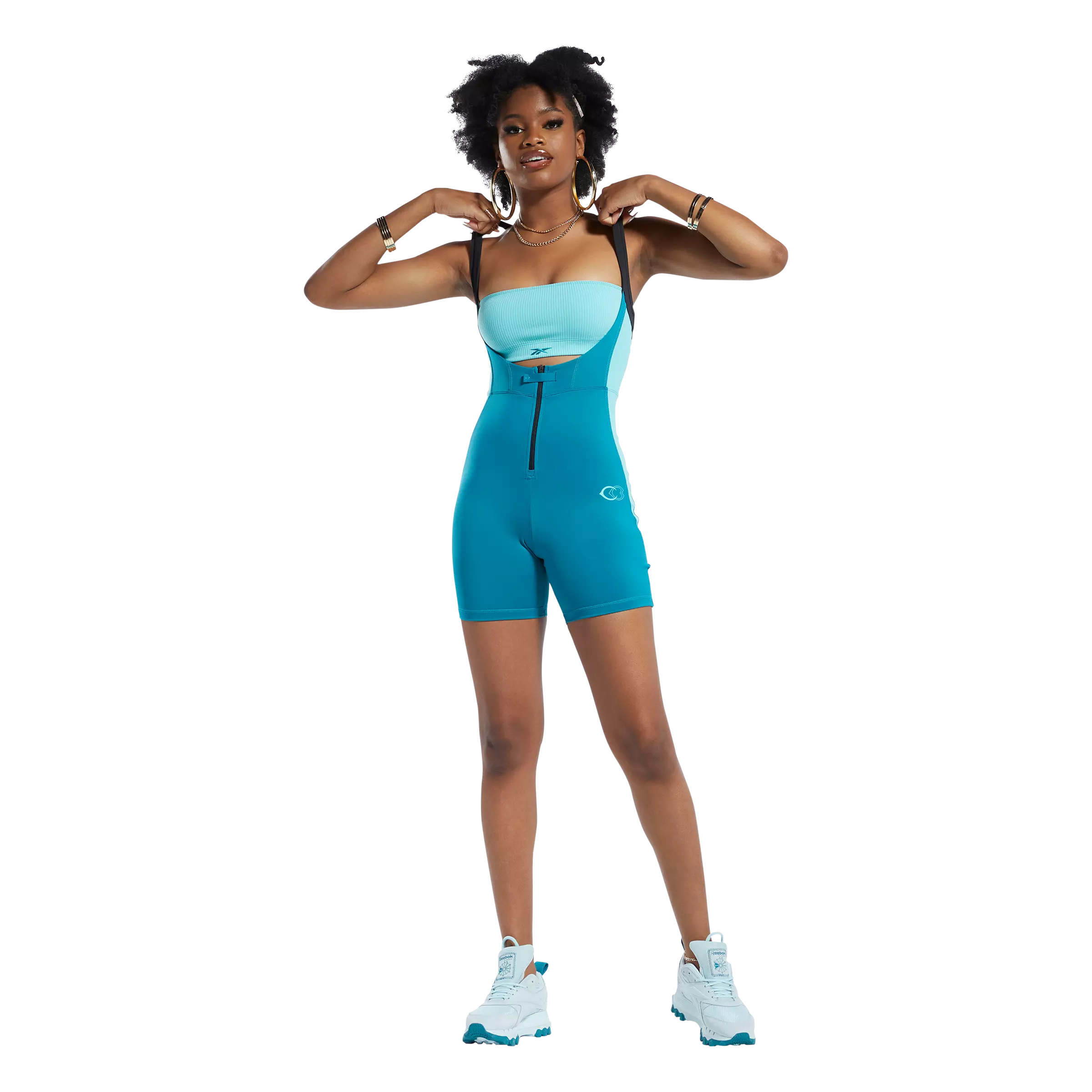 Reebok Women's x Cardi B Leotard-Blue - Hibbett