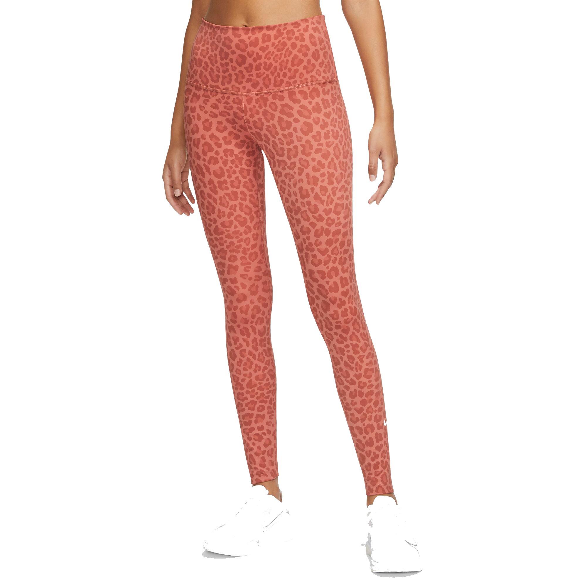 Nike Dri-FIT One Leopard Women's High Rise Leggings in Brown - WIT Fitness