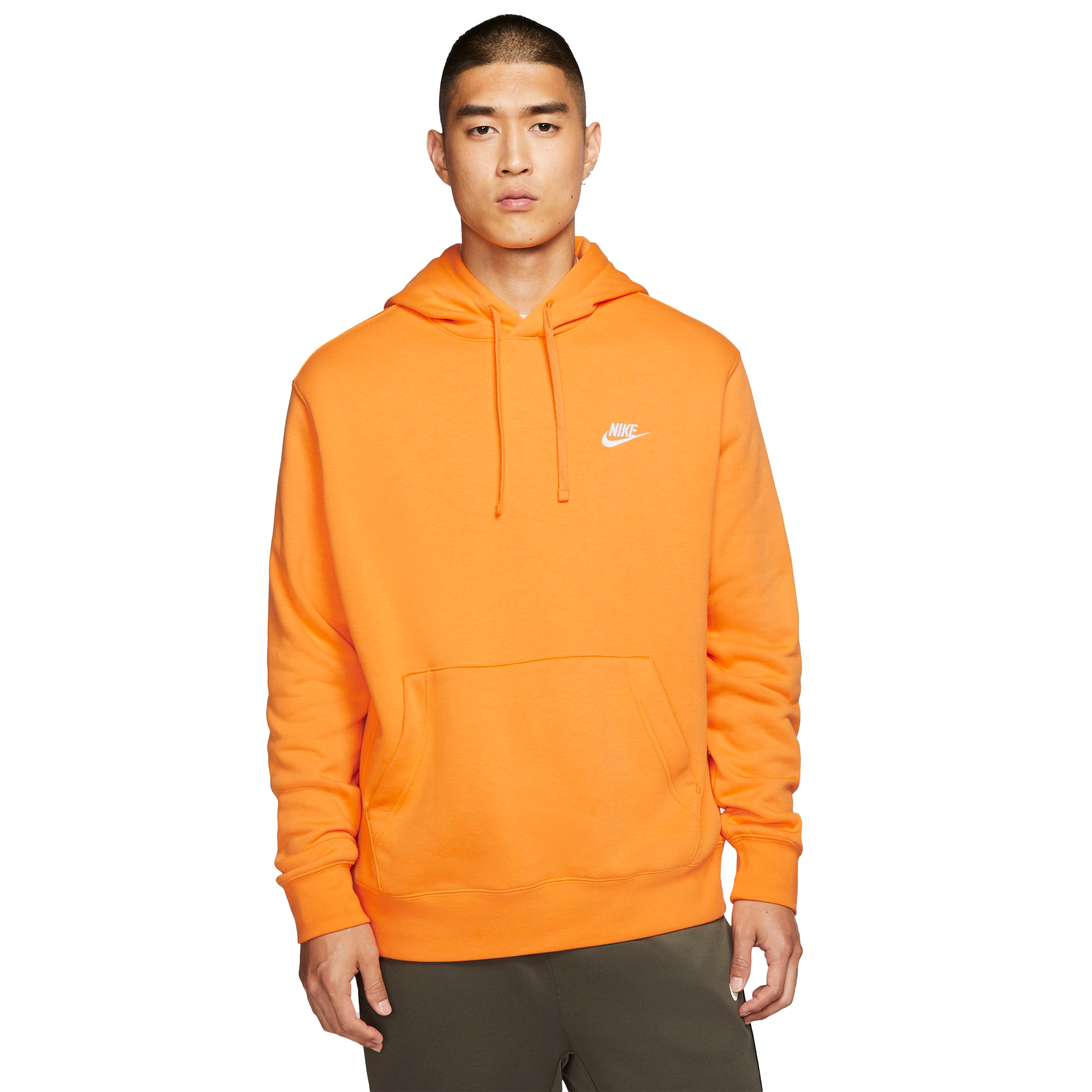 Nike fleece hoodie orange hot sale