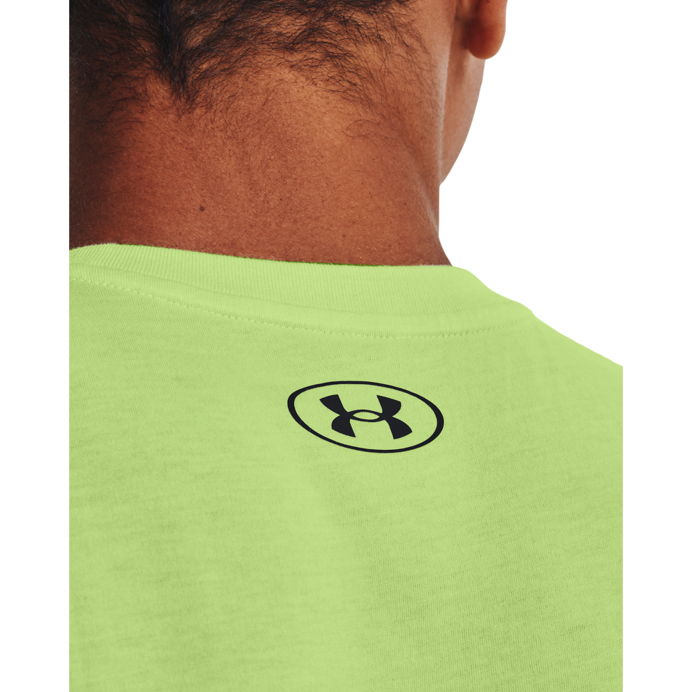 Under Armour Men's Sportstyle Left Chest Cut-Off Tank Top-Lime - LIME Thumbnail View 3