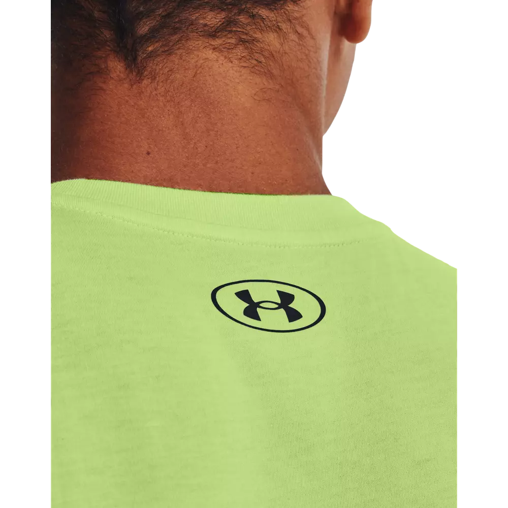 Under Armour Men's Sportstyle Left Chest Cut-Off Tank Top-Lime - LIME