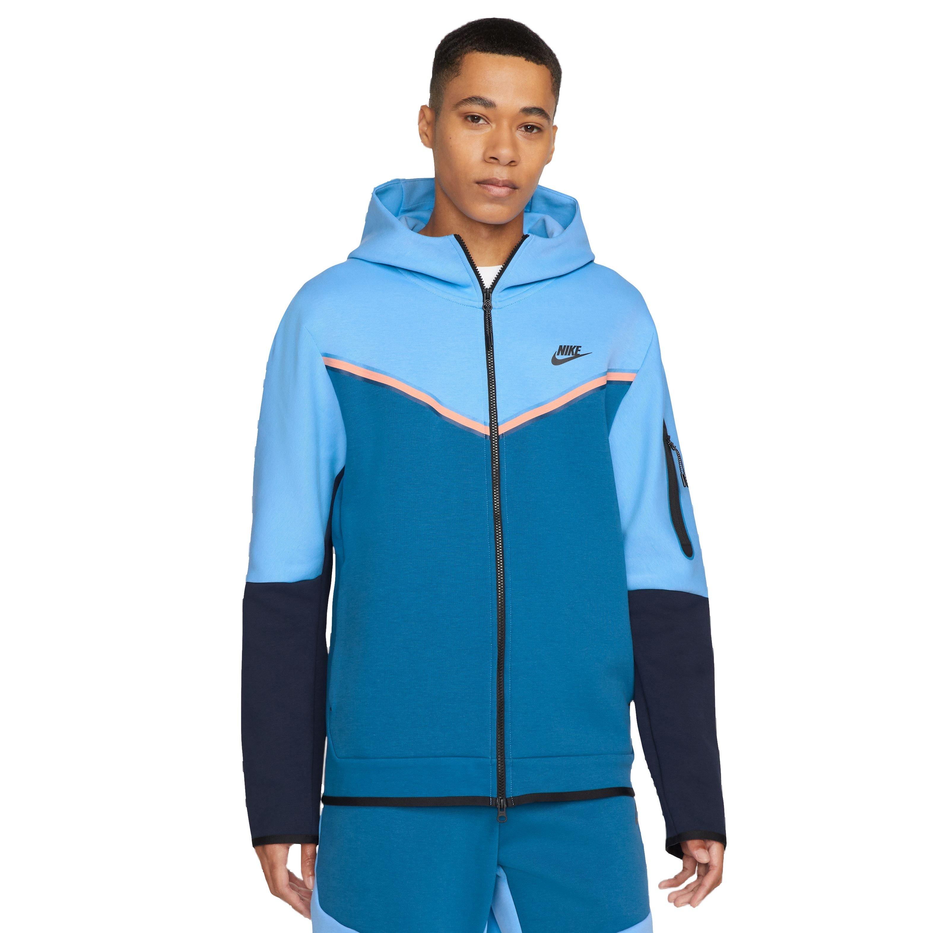 Inademen zonlicht Grondig Nike Men's Big & Tall Sportswear Tech Fleece "Blue" Full-Zip Hoodie