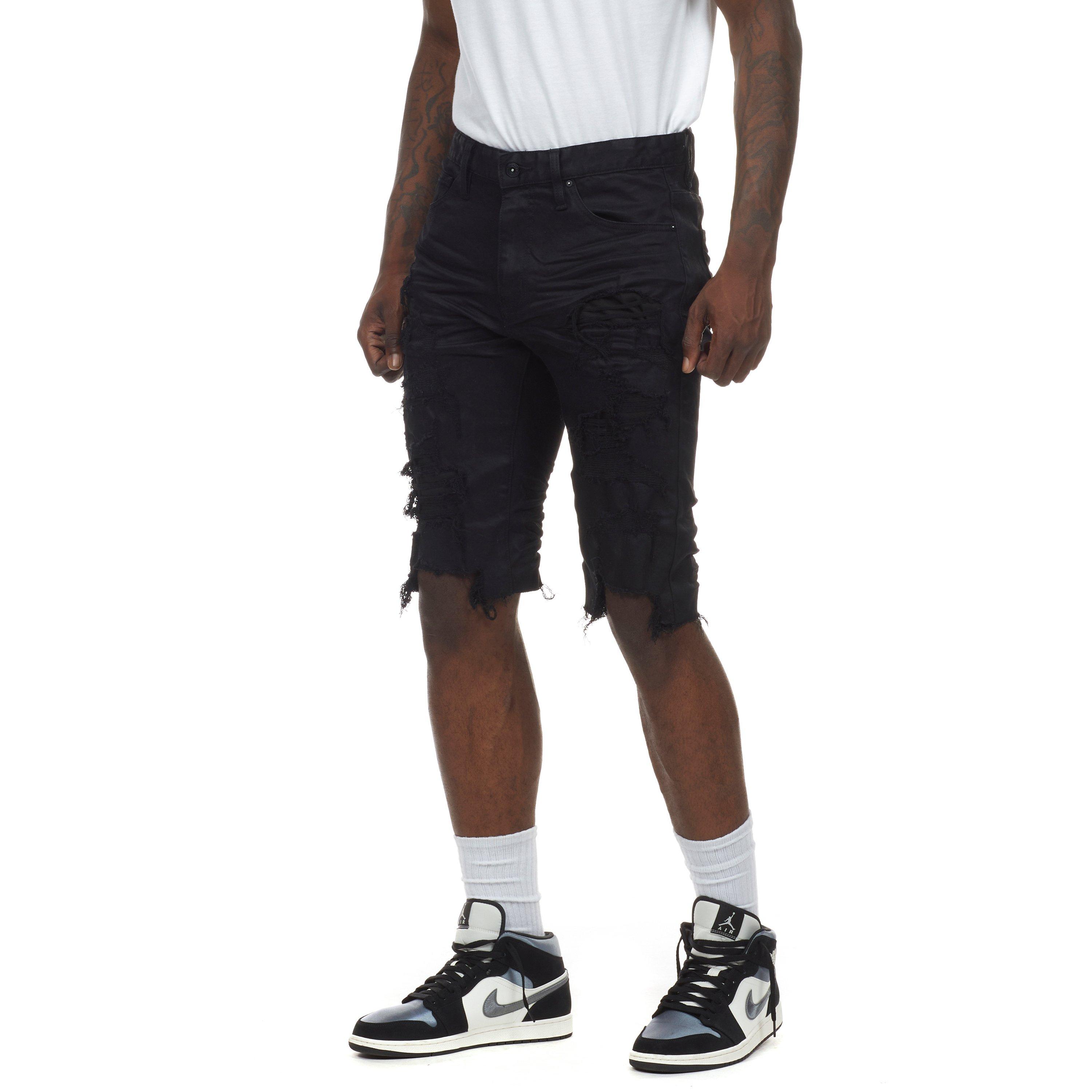 Smoke Rise Men's Essentials Denim Short-Black - BLACK Thumbnail View 3
