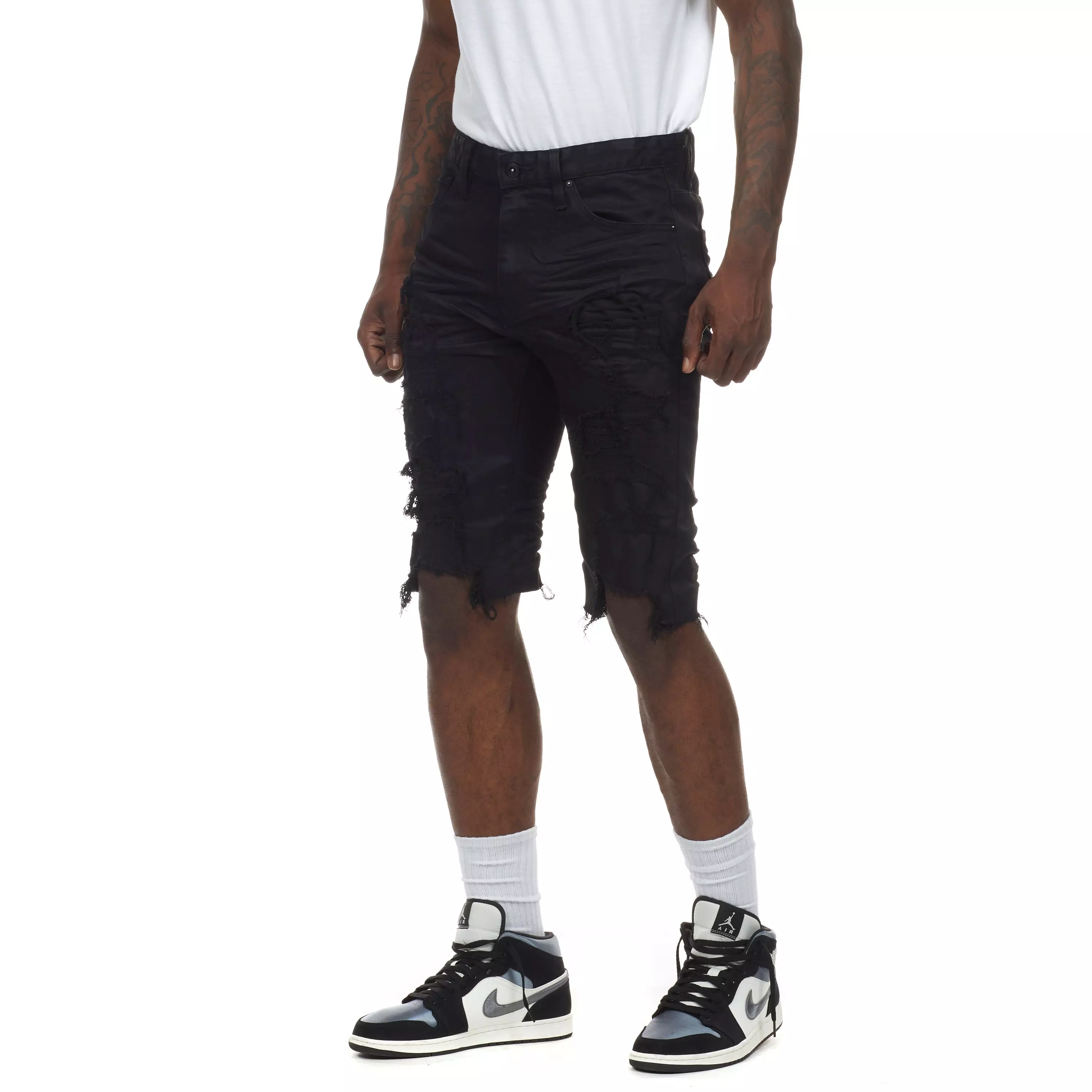 Smoke Rise Men's Essentials Denim Short-Black - BLACK