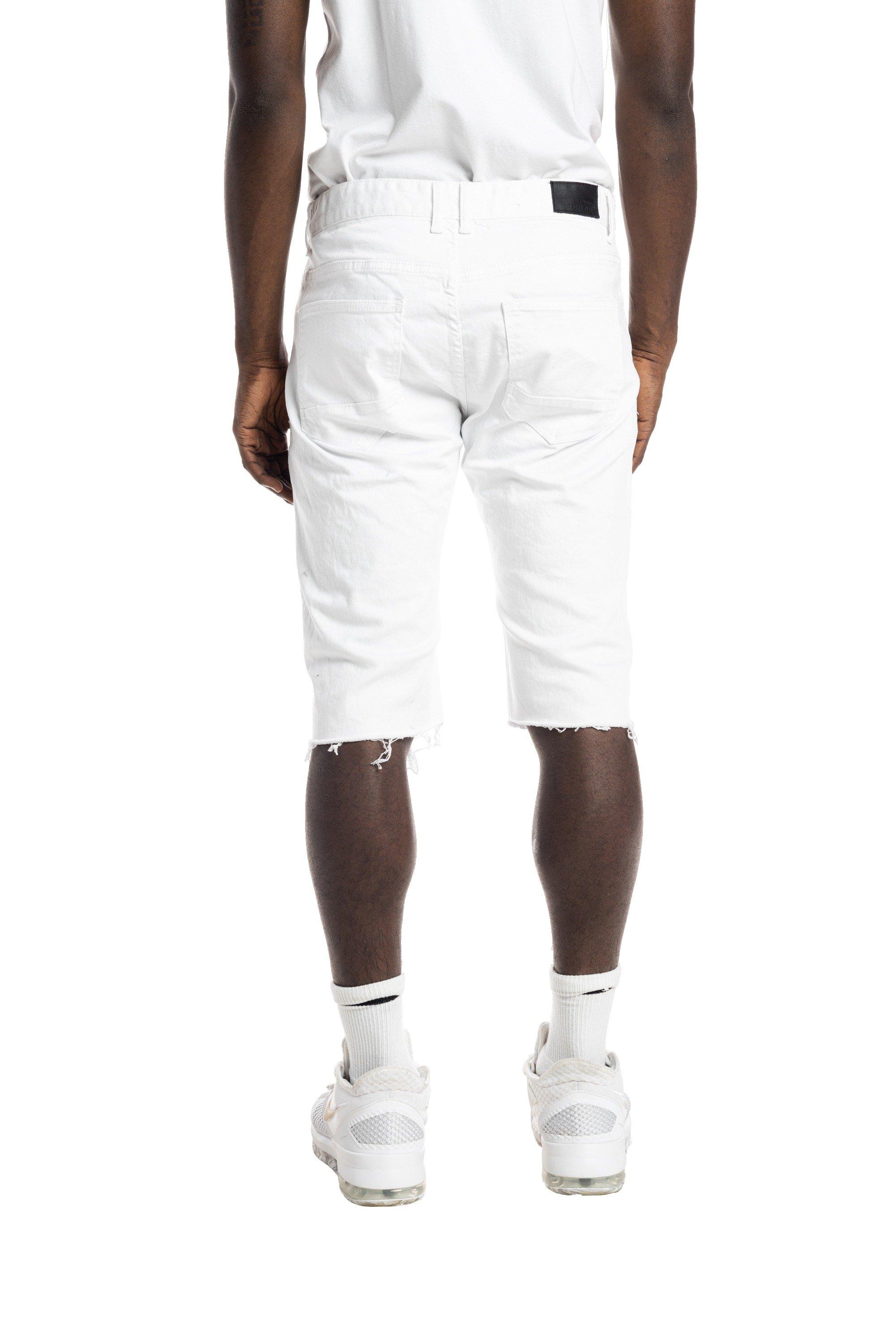 Smoke Rise Essentials Denim Shorts - White - WHITE Thumbnail View 2