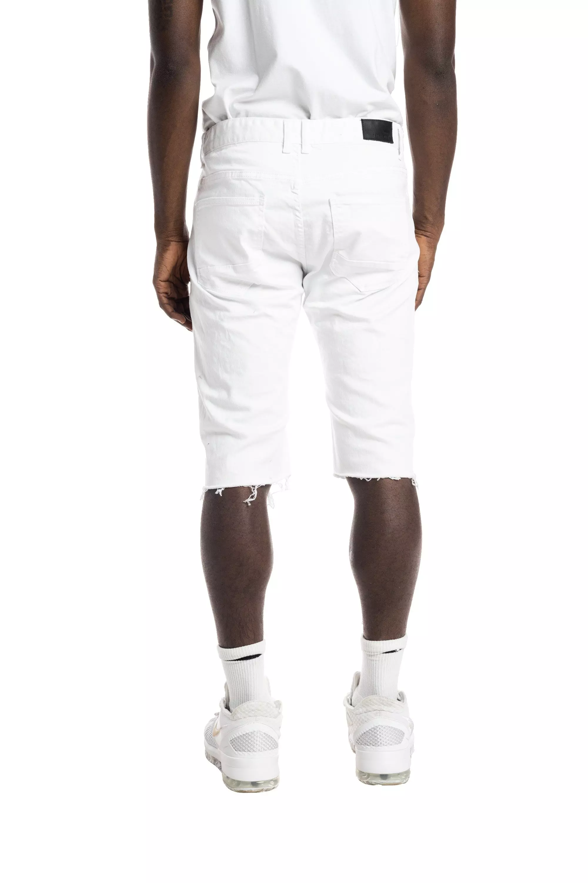 Smoke Rise Essentials Denim Shorts - White - WHITE
