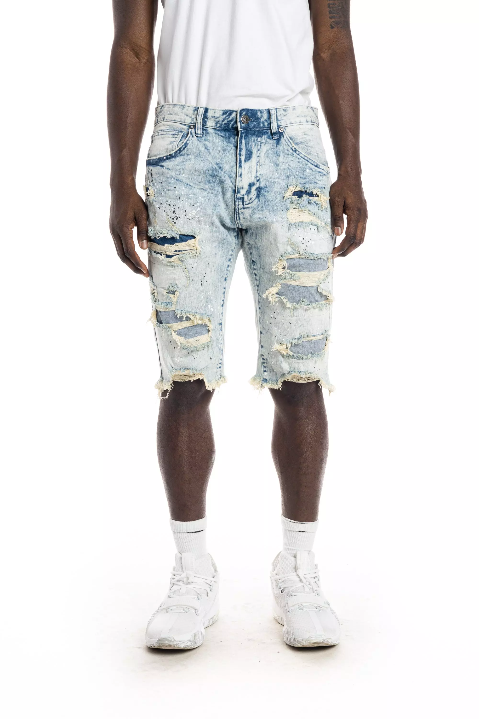 Smoke Rise Essentials Denim Shorts - Hyster Blue - BLUE